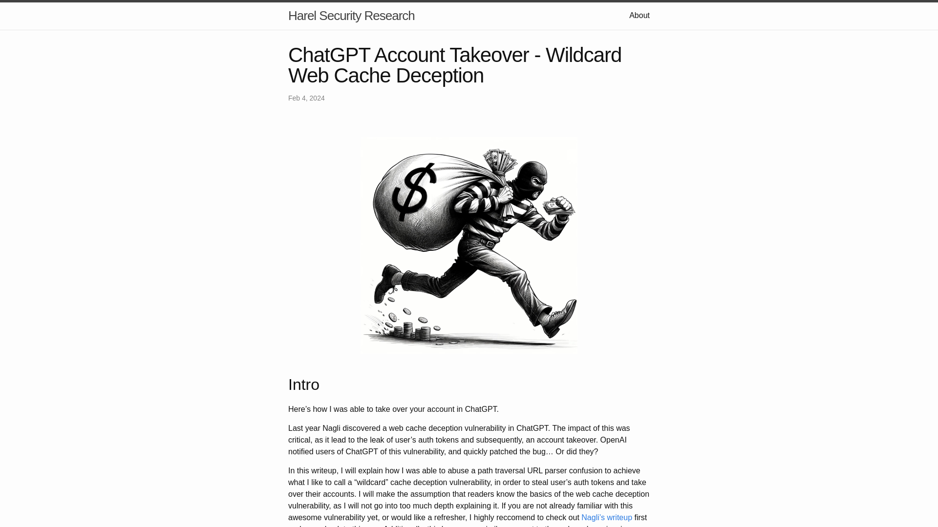 ChatGPT Account Takeover - Wildcard Web Cache Deception | Harel Security Research