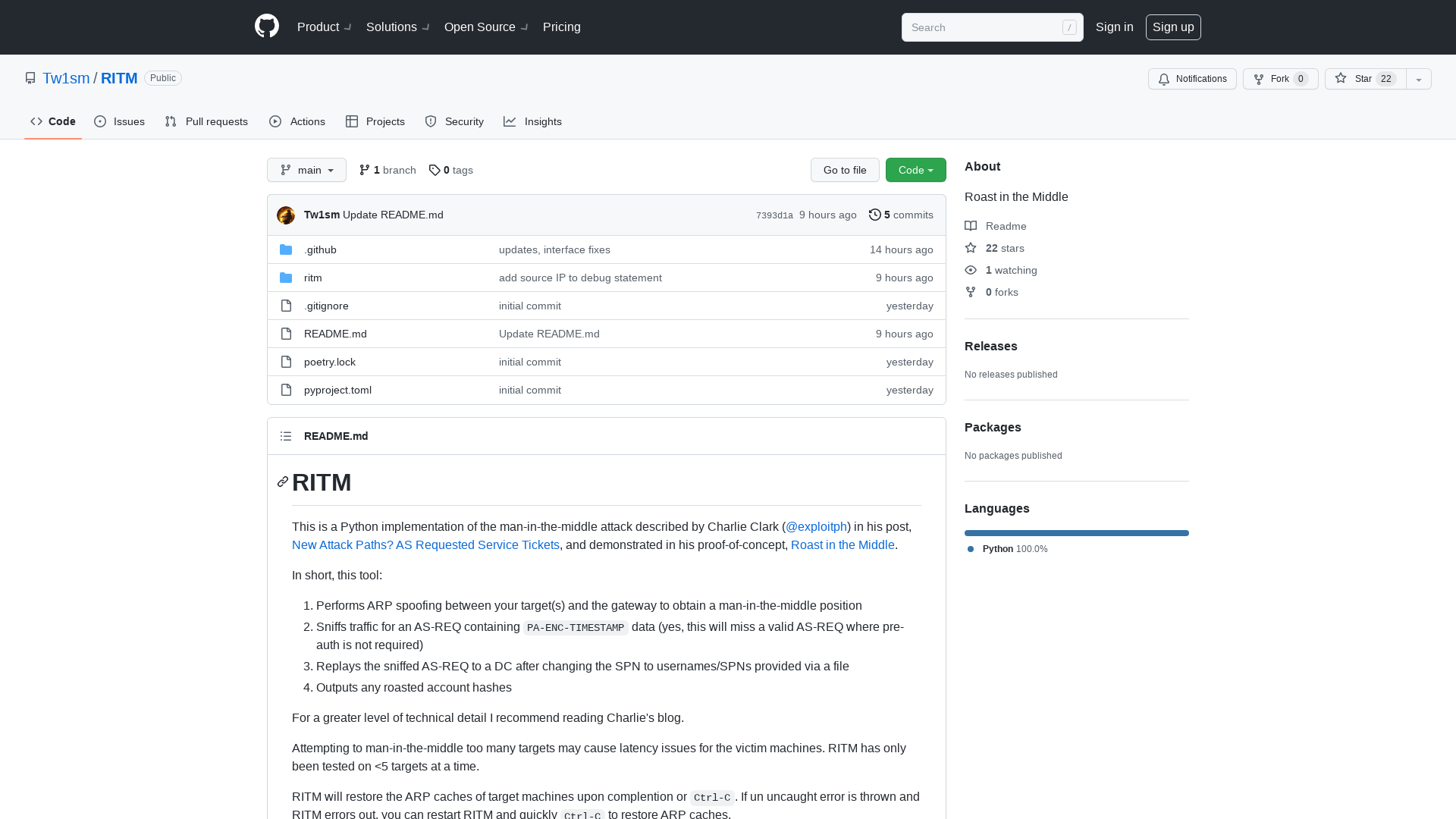 GitHub - Tw1sm/RITM: Roast in the Middle