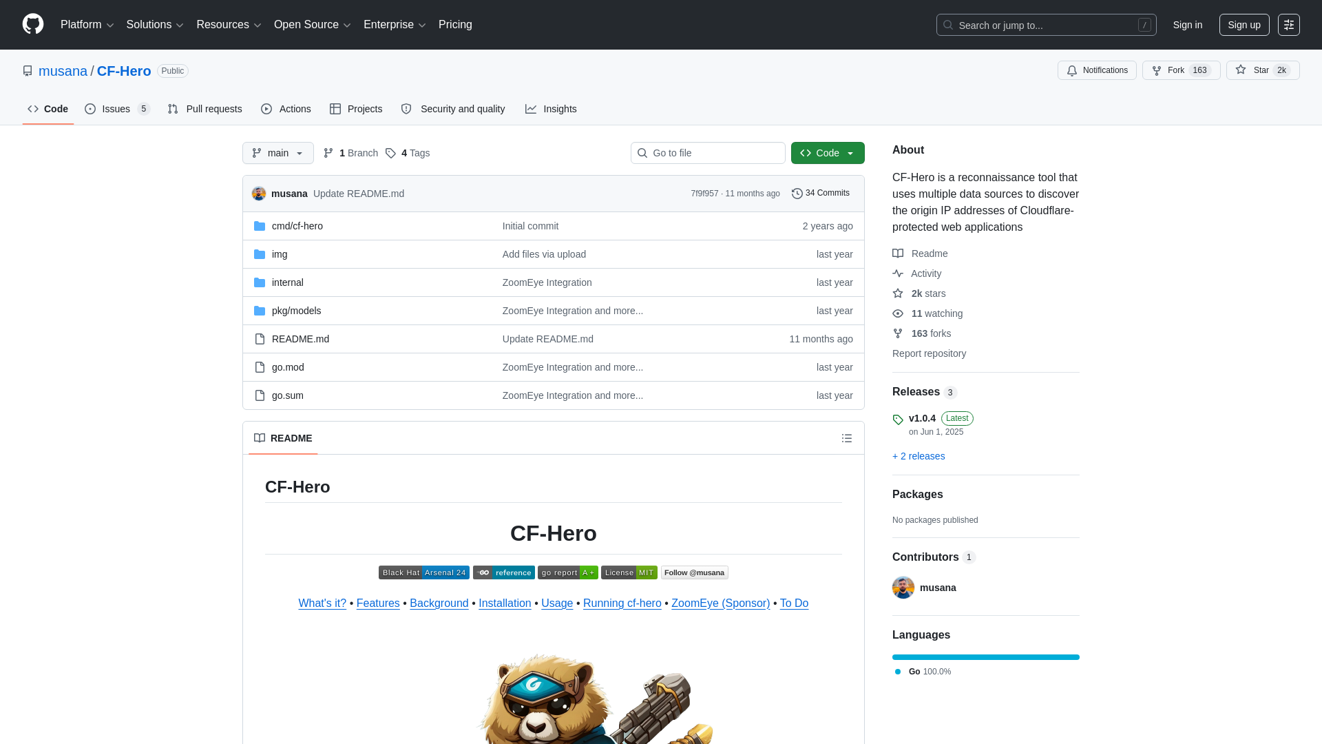 GitHub - musana/CF-Hero: CF-Hero is a reconnaissance tool that uses multiple data sources to discover the origin IP addresses of Cloudflare-protected web applications · GitHub