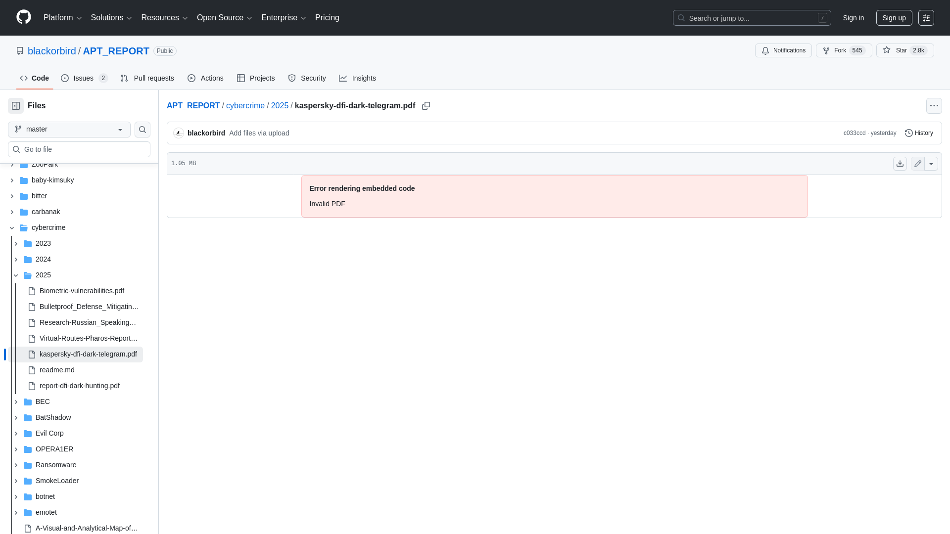 APT_REPORT/cybercrime/2025/kaspersky-dfi-dark-telegram.pdf at master · blackorbird/APT_REPORT · GitHub