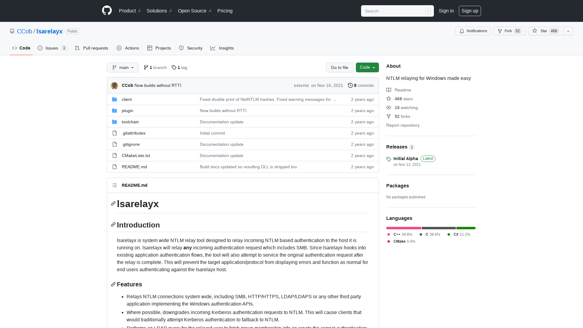GitHub - CCob/lsarelayx: NTLM relaying for Windows made easy