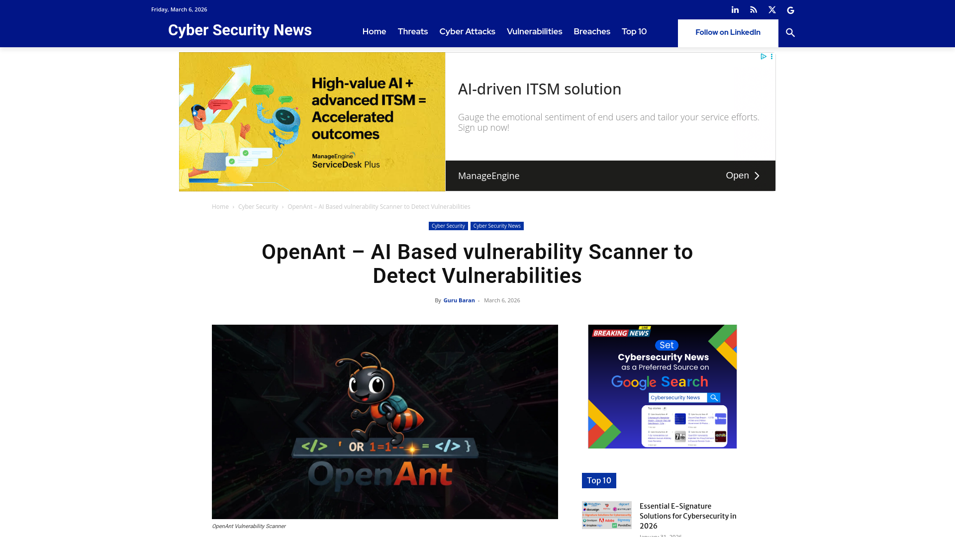 OpenAnt - AI Based Vulnerability Scanner to Detect Vulnerabilities