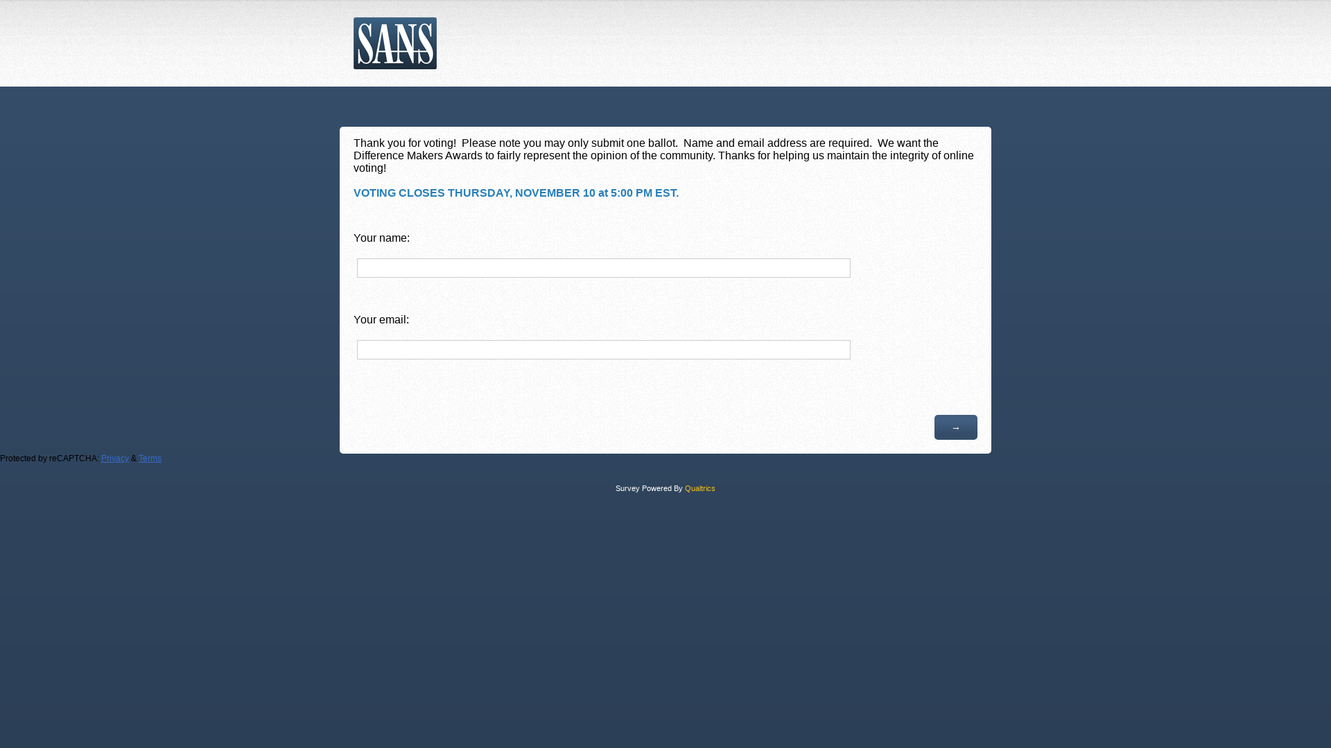 SANS Difference Makers 2022 - community vote