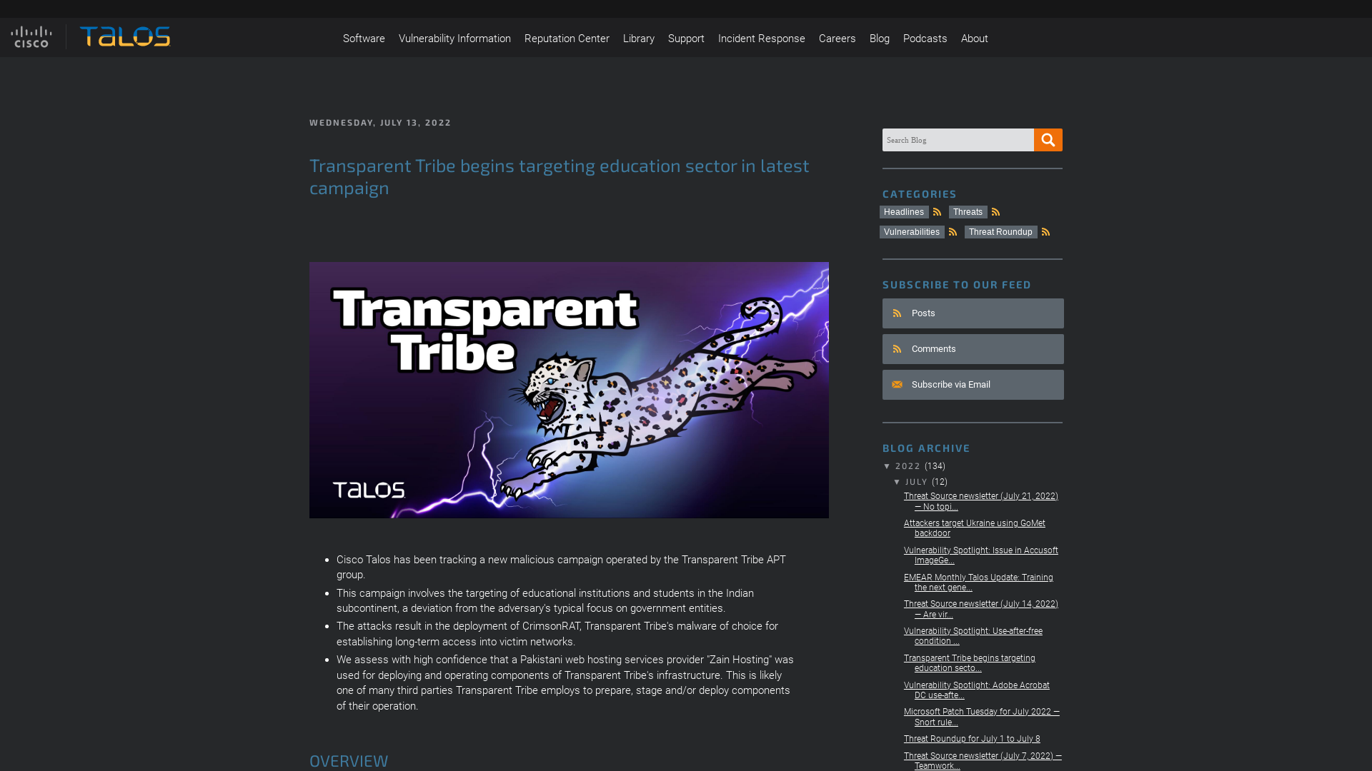 Cisco Talos Intelligence Group - Comprehensive Threat Intelligence: Transparent Tribe begins targeting education sector in latest campaign