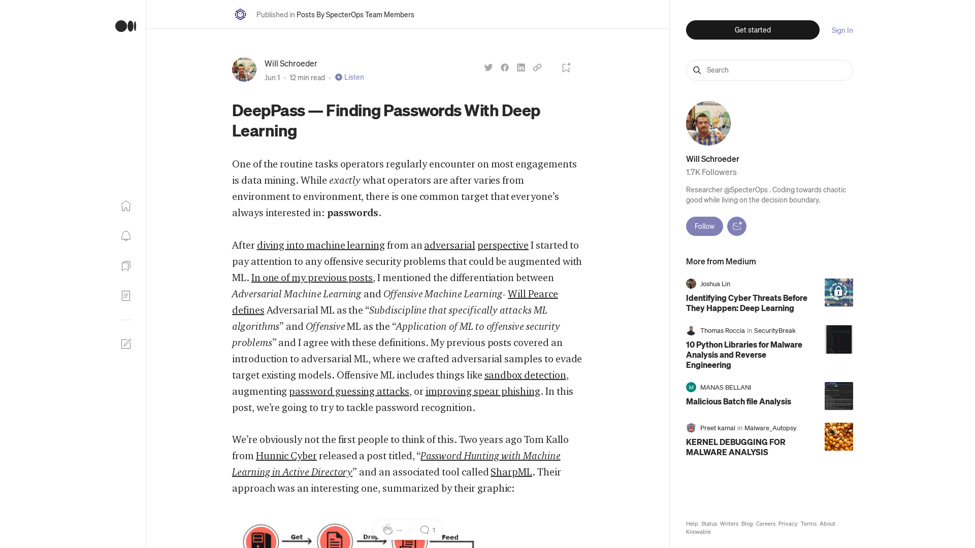 DeepPass — Finding Passwords With Deep Learning | by Will Schroeder | Posts By SpecterOps Team Members