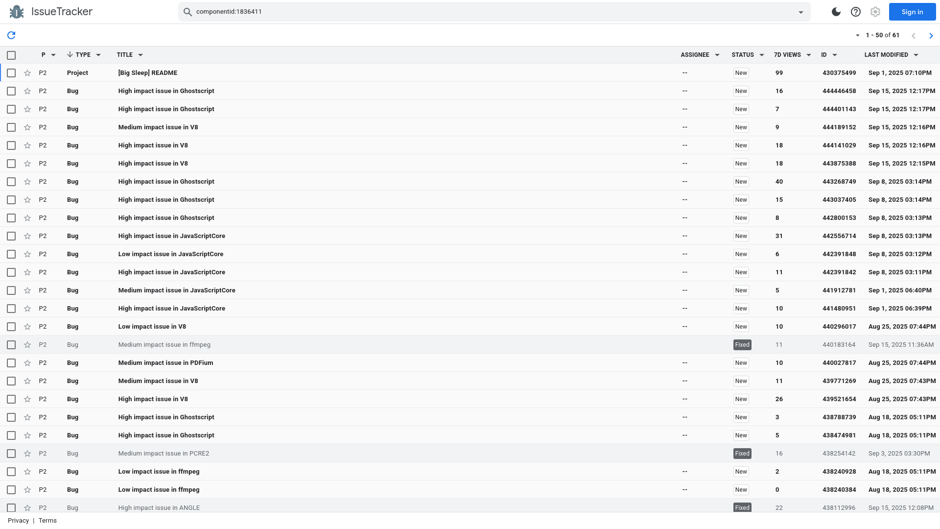 componentid:1836411 - Issue Tracker