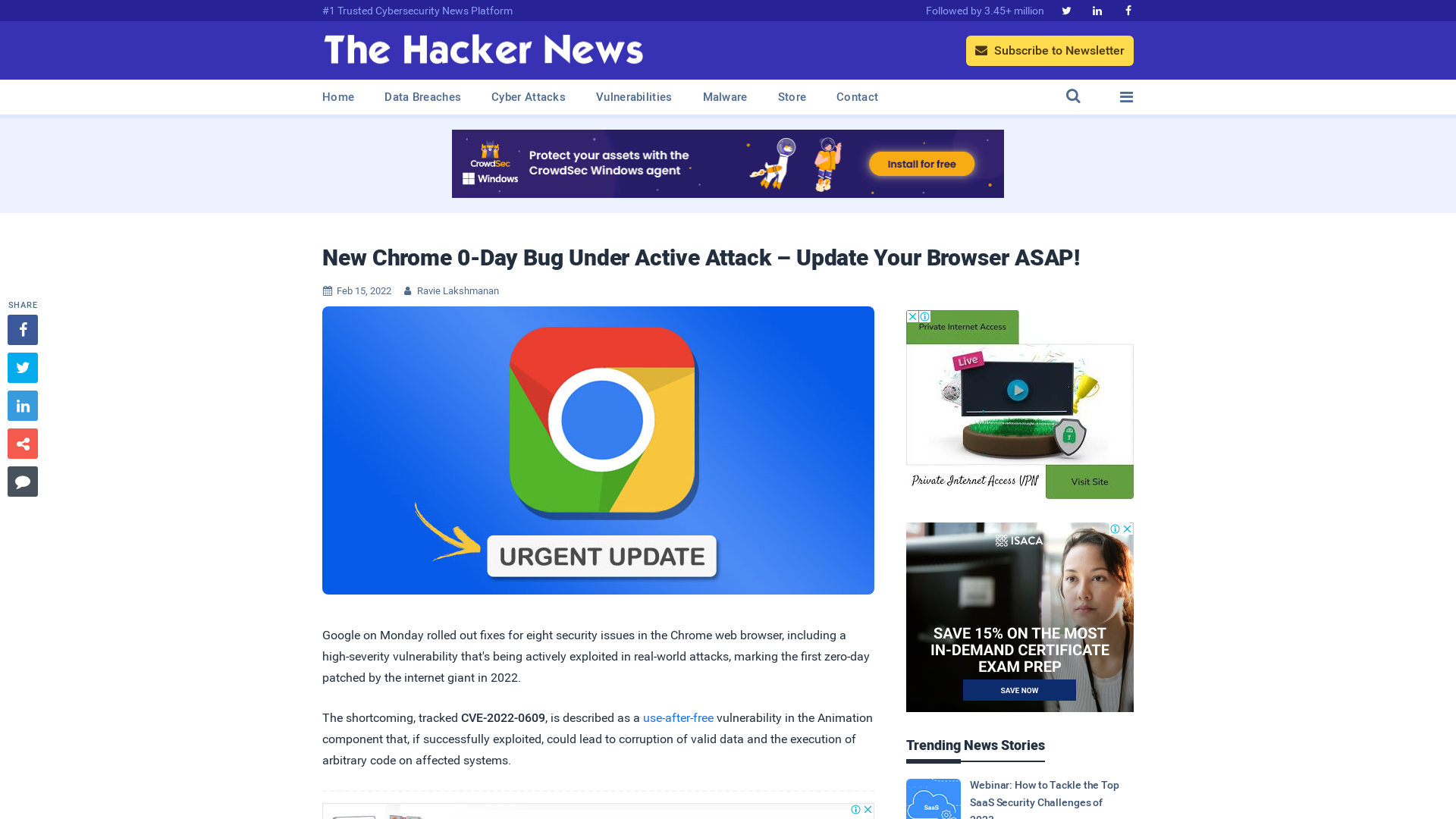 New Chrome 0-Day Bug Under Active Attack – Update Your Browser ASAP!