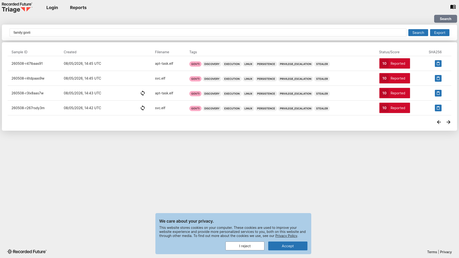 Reports | Triage™