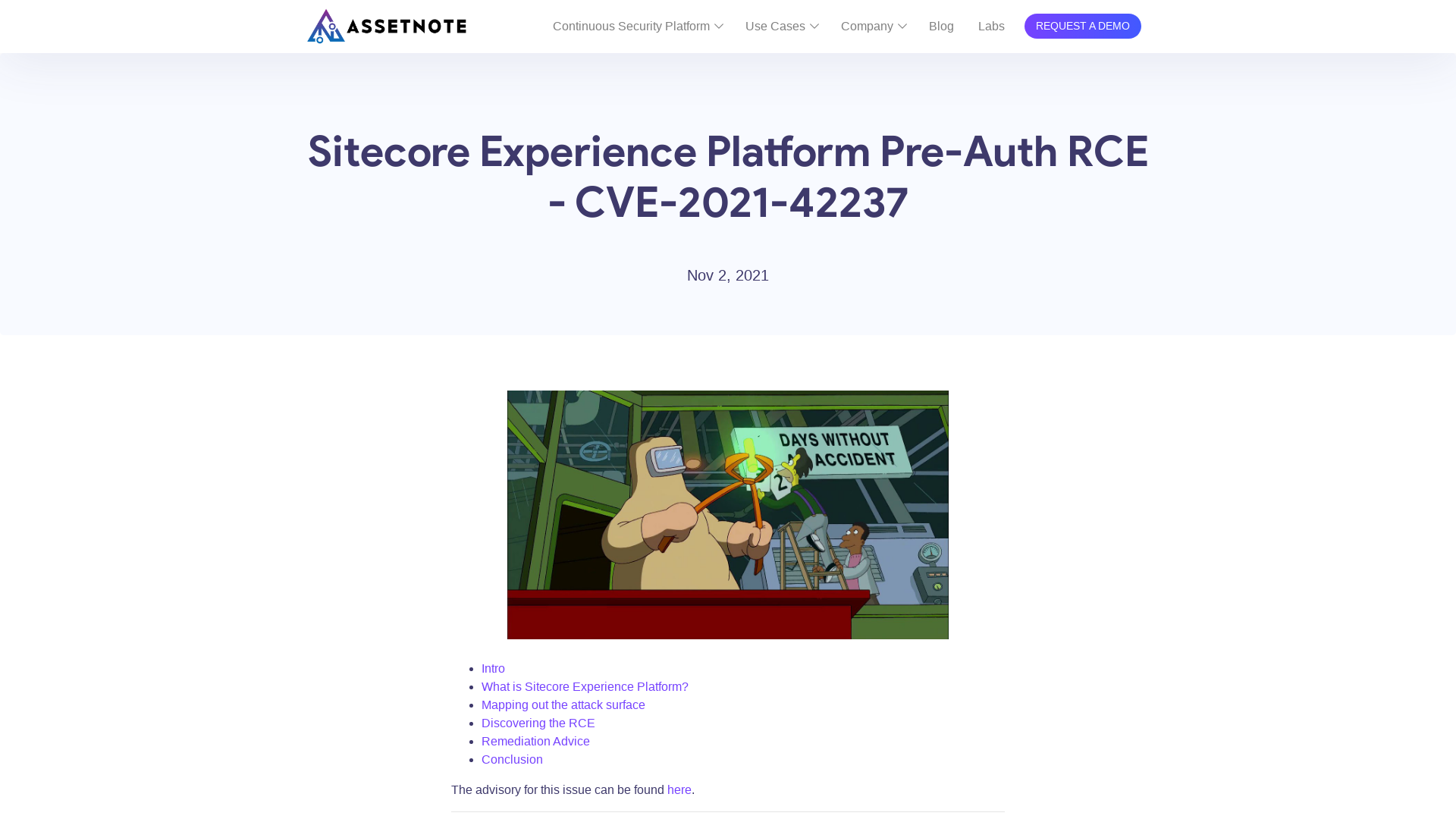Sitecore Experience Platform Pre-Auth RCE - CVE-2021-42237 – Assetnote