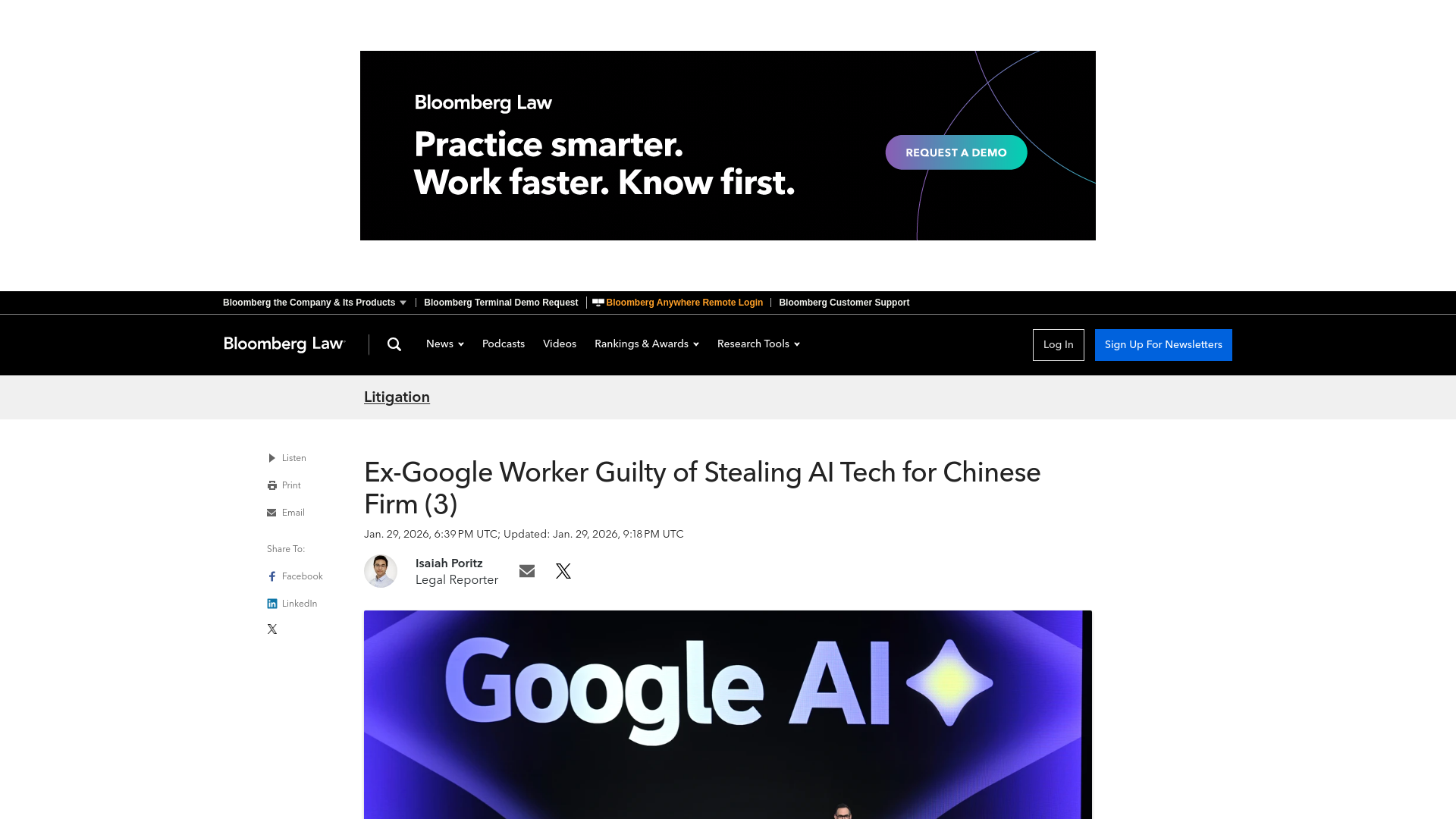 Ex-Google Worker Guilty of Stealing AI Tech for Chinese Firm (3)