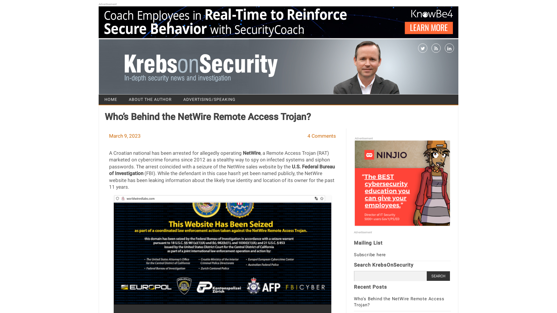 Who’s Behind the NetWire Remote Access Trojan? – Krebs on Security