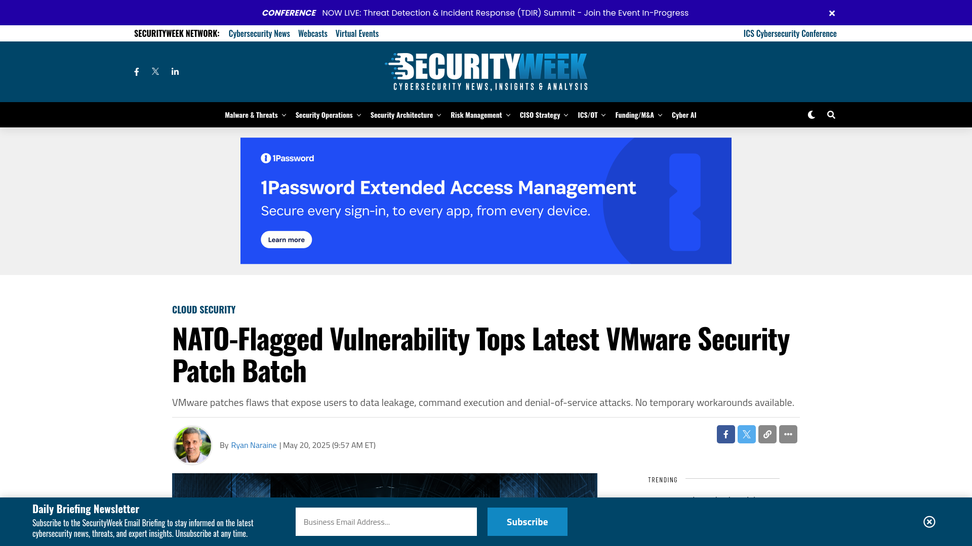 NATO-Flagged Vulnerability Tops Latest VMware Security Patch Batch - SecurityWeek