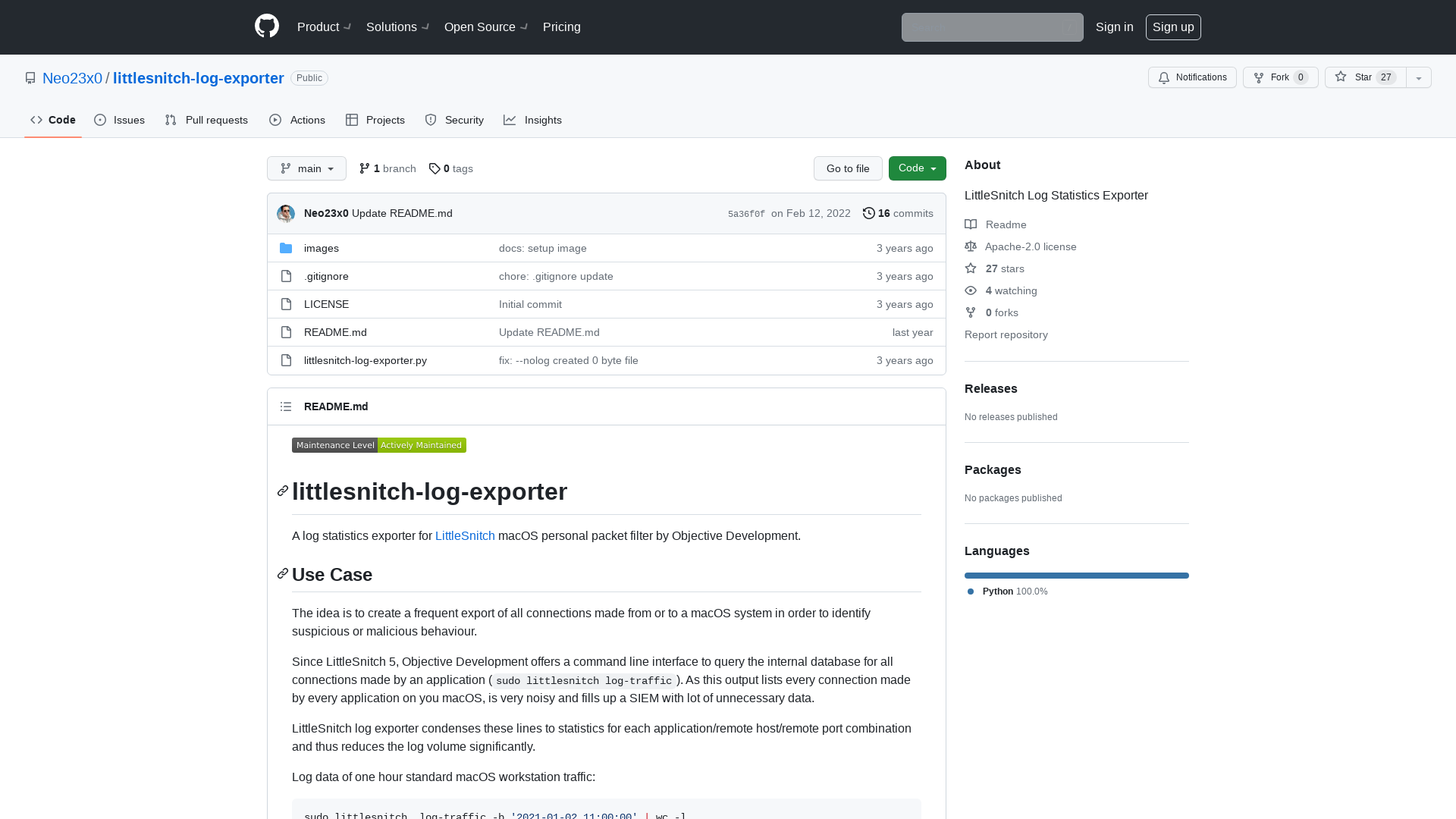 GitHub - Neo23x0/littlesnitch-log-exporter: LittleSnitch Log Statistics Exporter