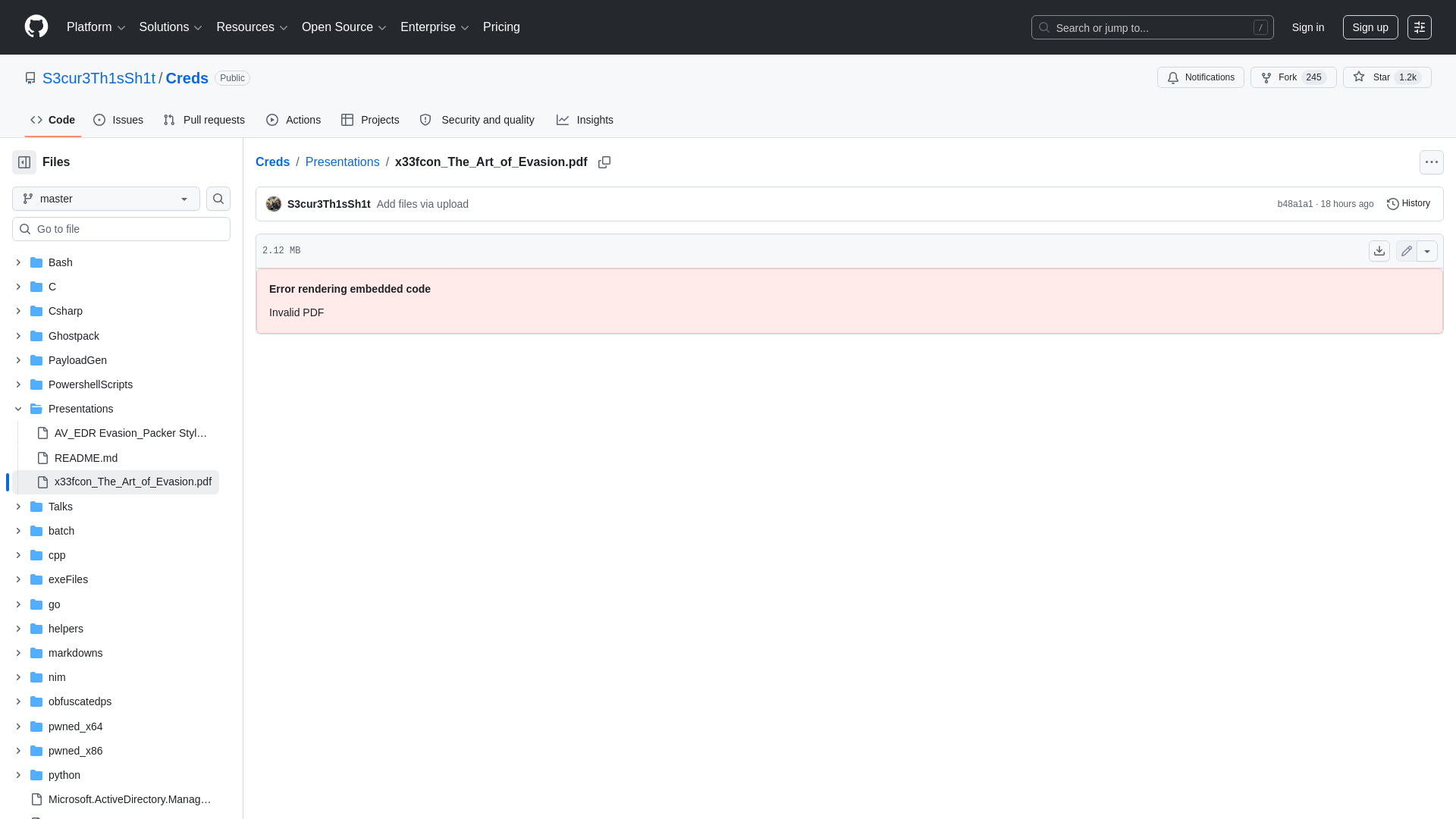 Creds/Presentations/x33fcon_The_Art_of_Evasion.pdf at master · S3cur3Th1sSh1t/Creds · GitHub