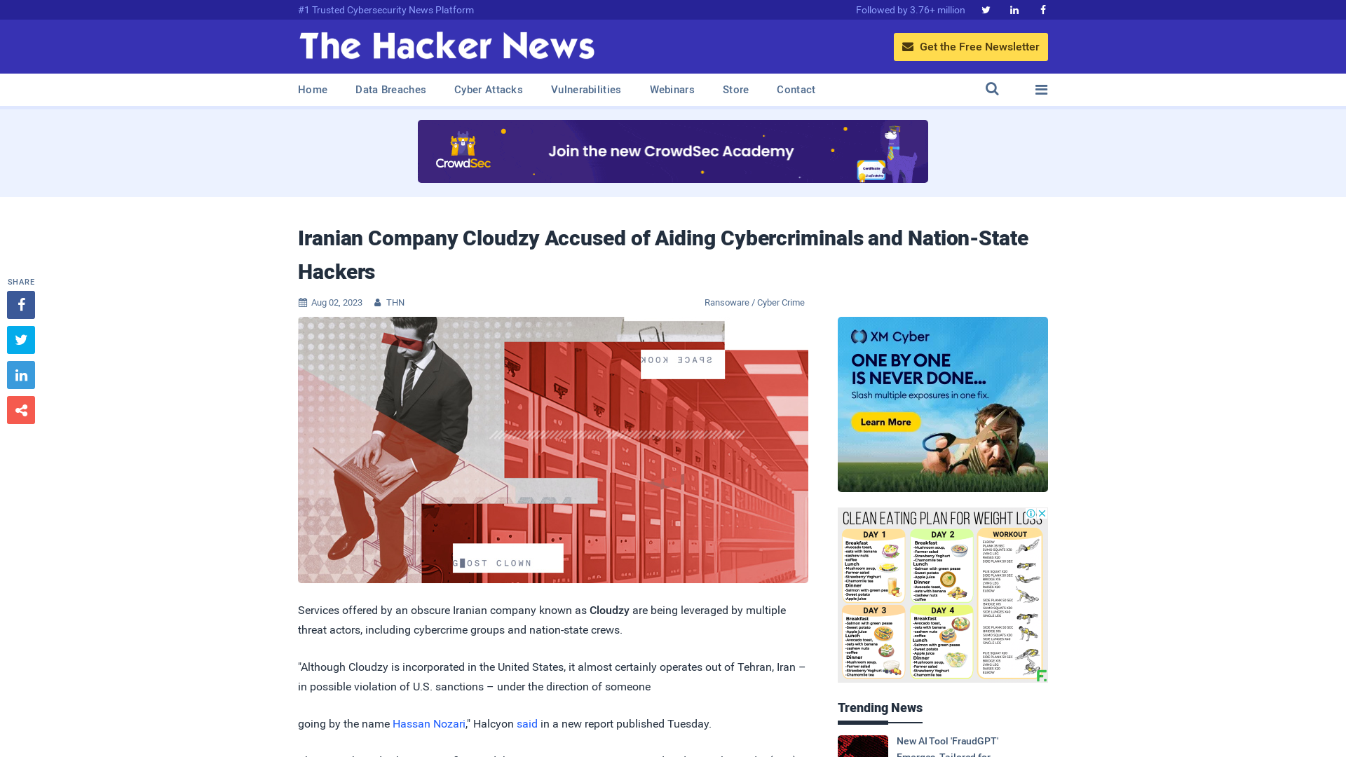 Iranian Company Cloudzy Accused of Aiding Cybercriminals and Nation-State Hackers