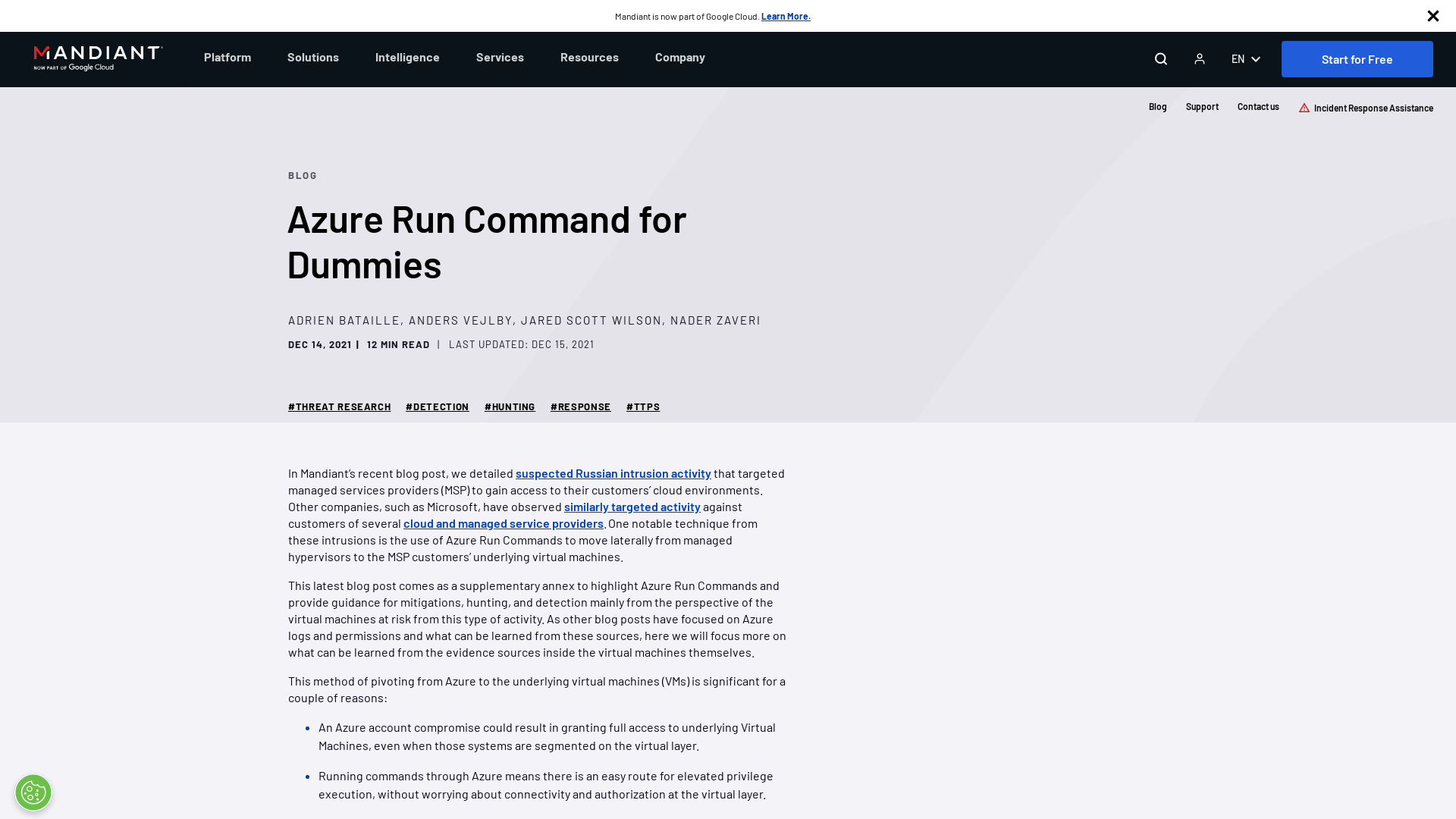 Azure Run Command for Dummies | Mandiant