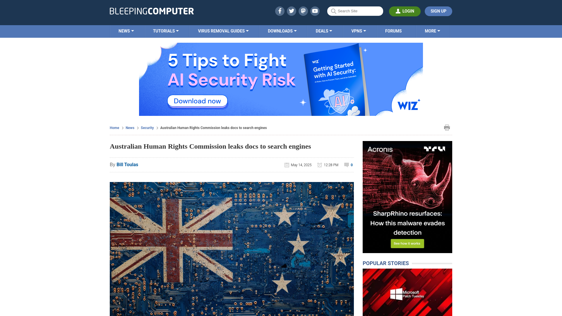 Australian Human Rights Commission leaks docs to search engines