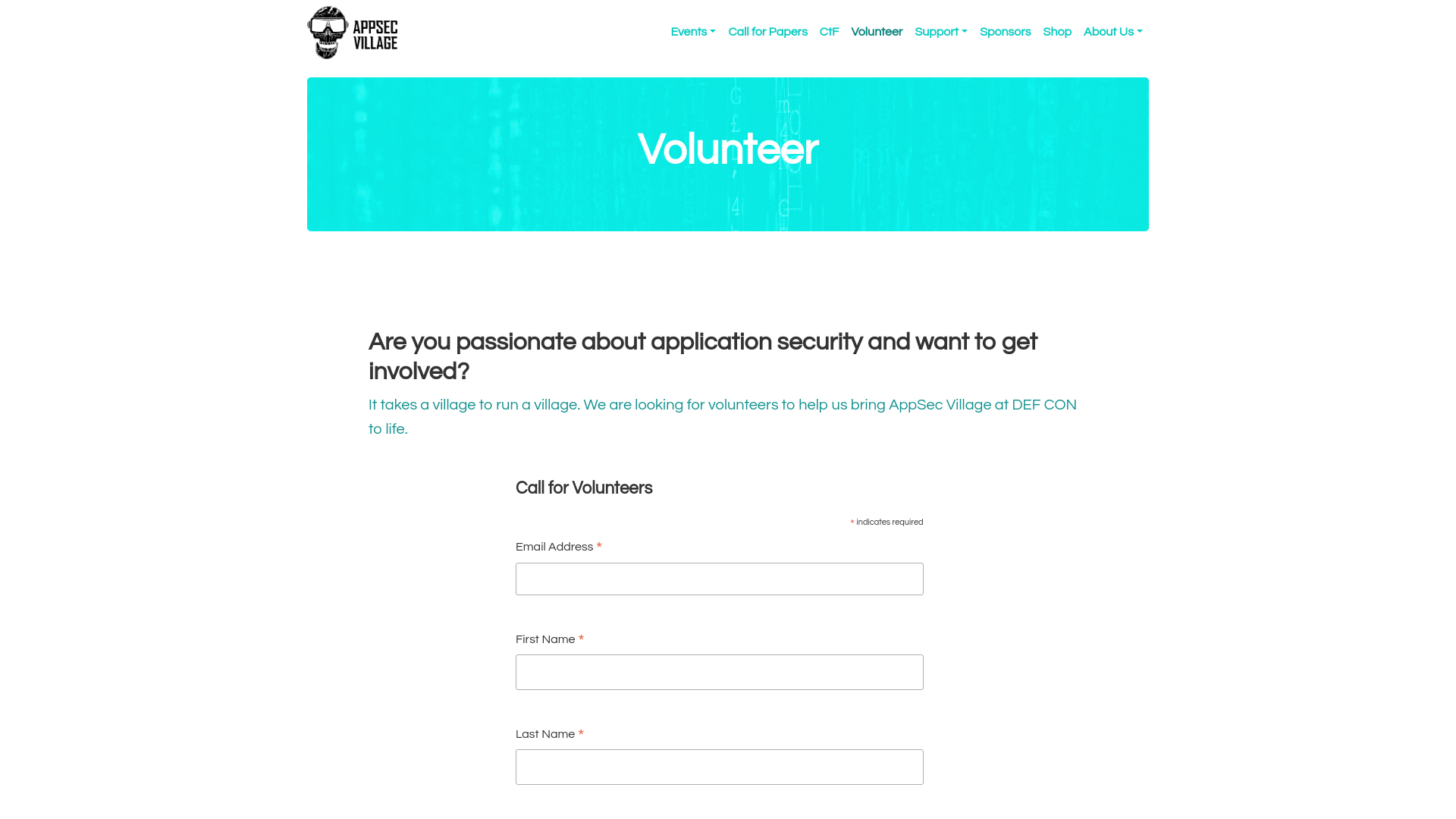 Volunteer | AppSecVillage