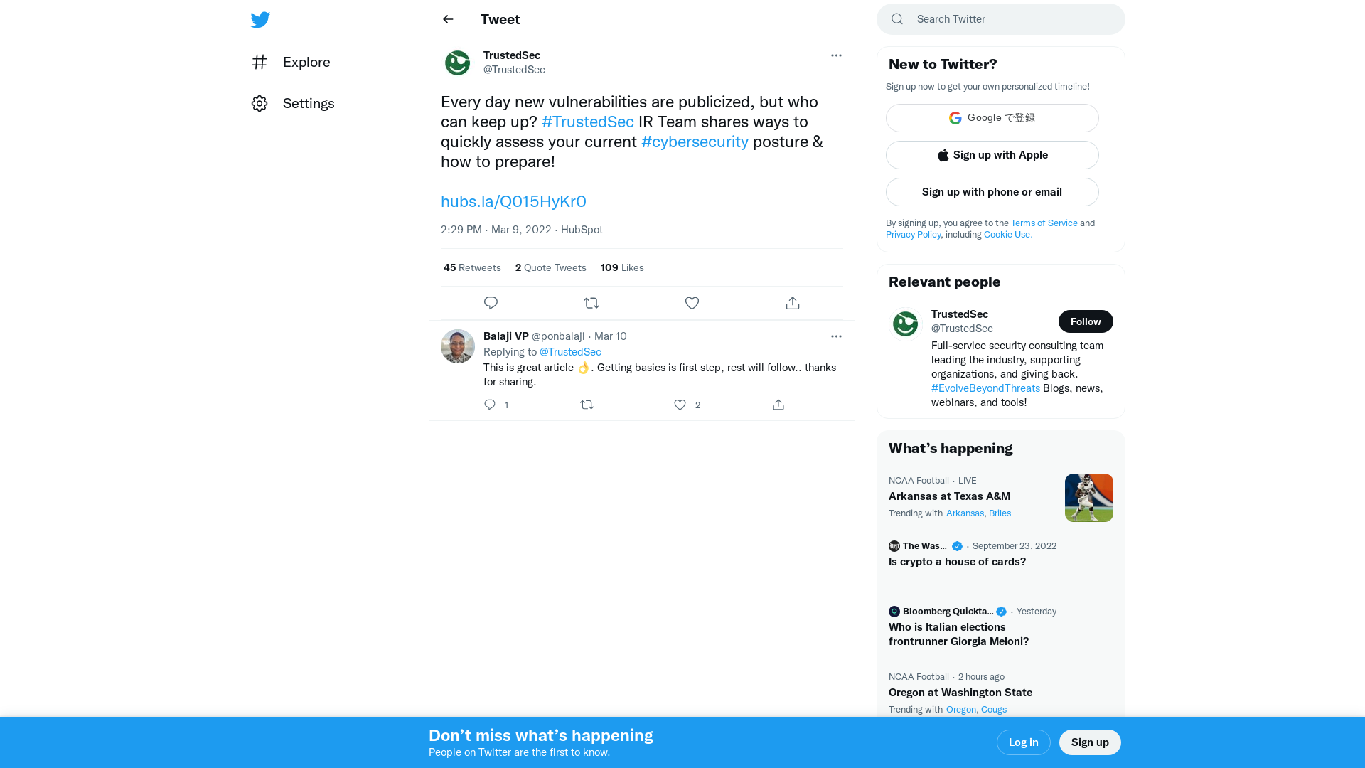 TrustedSec on Twitter: "Every day new vulnerabilities are publicized, but who can keep up? #TrustedSec IR Team shares ways to quickly assess your current #cybersecurity posture &amp; how to prepare! https://t.co/EbO35JHoLS" / Twitter