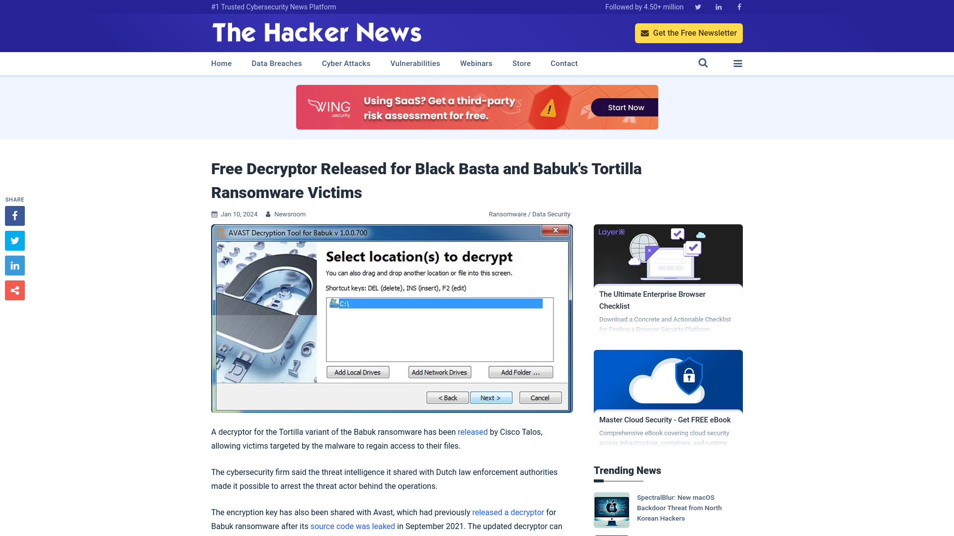 Free Decryptor Released for Black Basta and Babuk's Tortilla Ransomware Victims