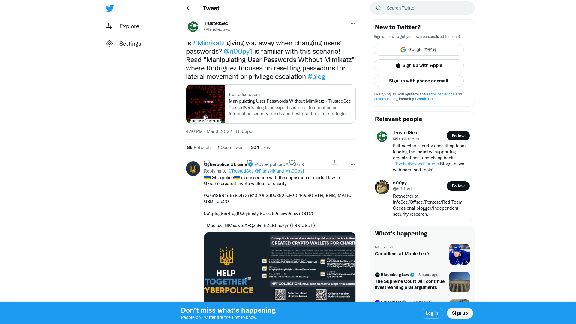 TrustedSec on Twitter: "Is #Mimikatz giving you away when changing users' passwords? @n00py1 is familiar with this scenario! Read "Manipulating User Passwords Without Mimikatz" where Rodriguez focuses on resetting passwords for lateral movement or privilege escalation #blog https://t.co/g97dnVwg2v" / Twitter