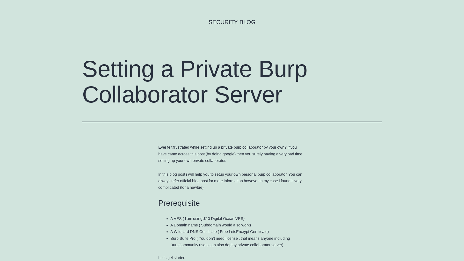 Setting a Private Burp Collaborator Server – Security Blog