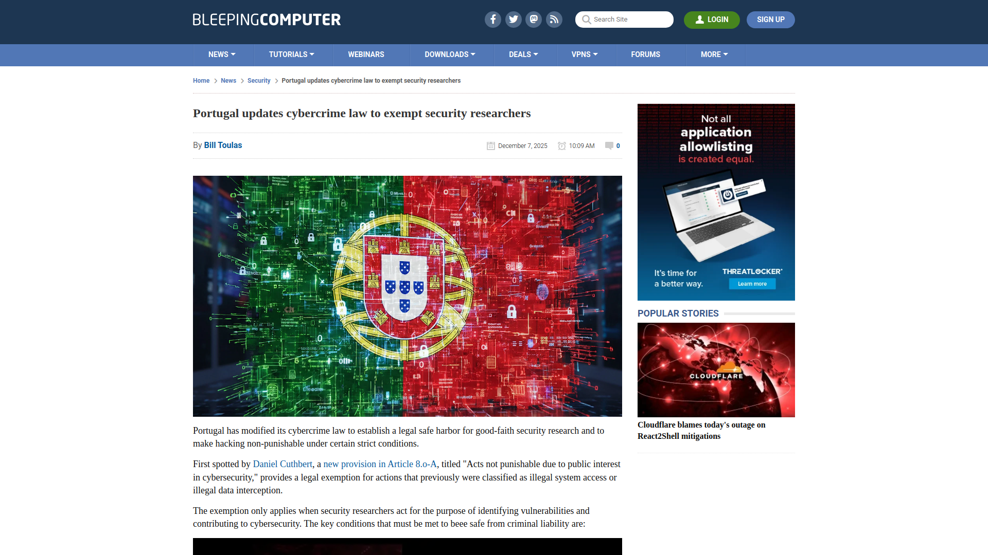 Portugal updates cybercrime law to exempt security researchers