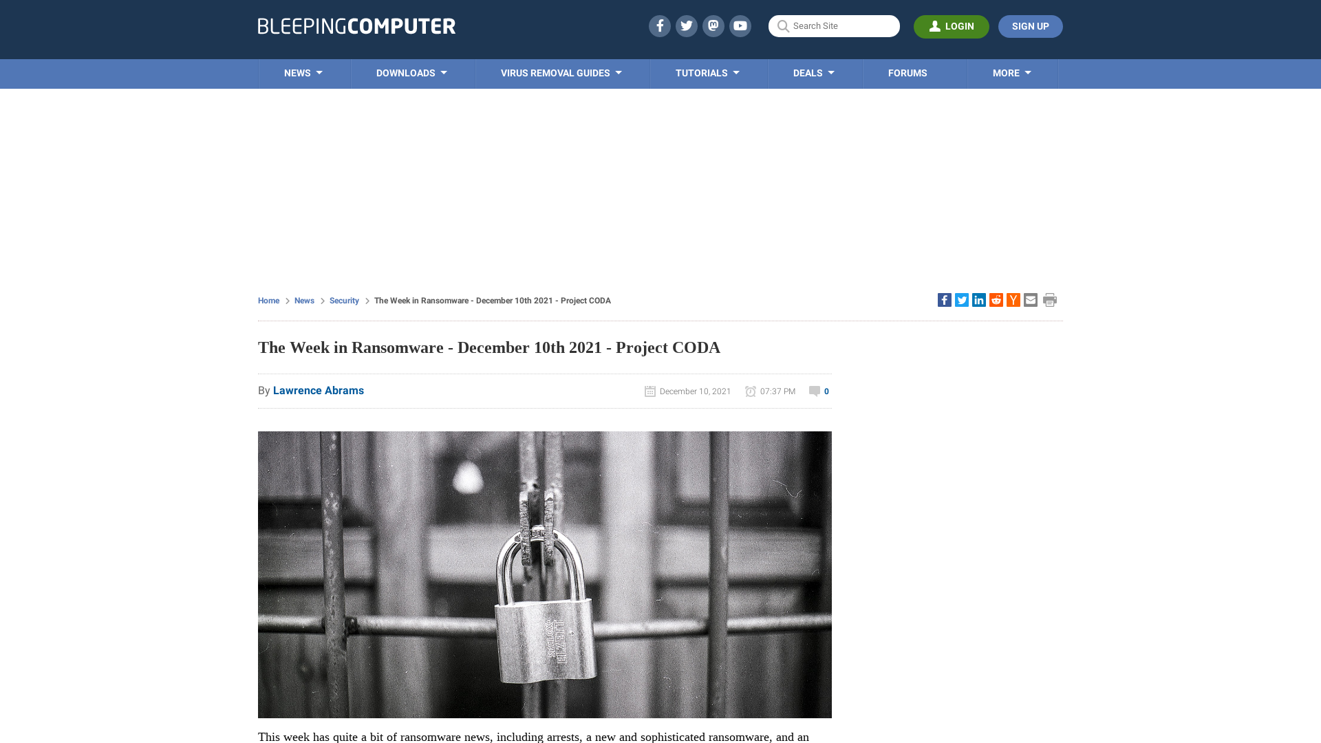 The Week in Ransomware - December 10th 2021 - Project CODA