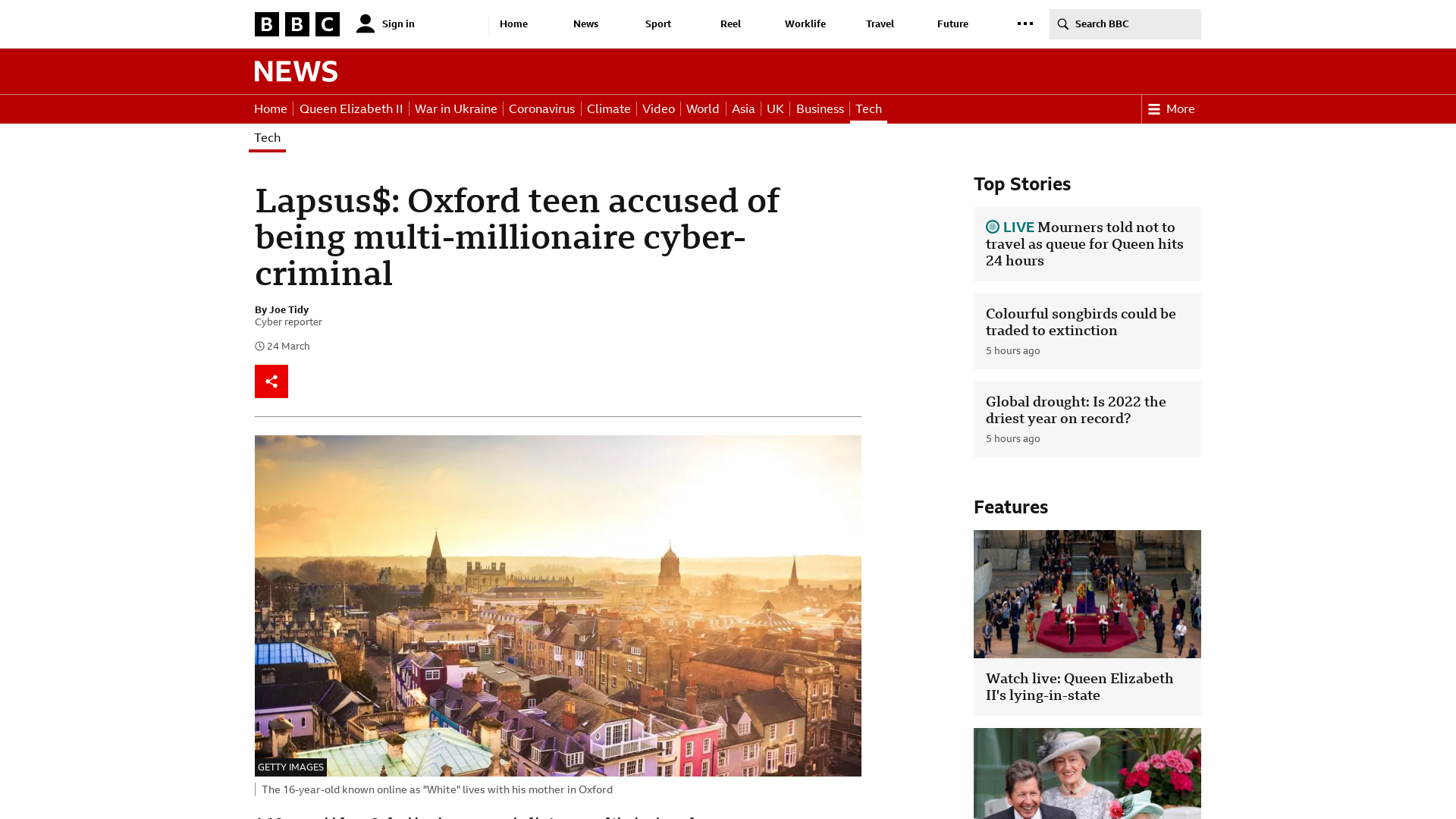 Lapsus$: Oxford teen accused of being multi-millionaire cyber-criminal - BBC News