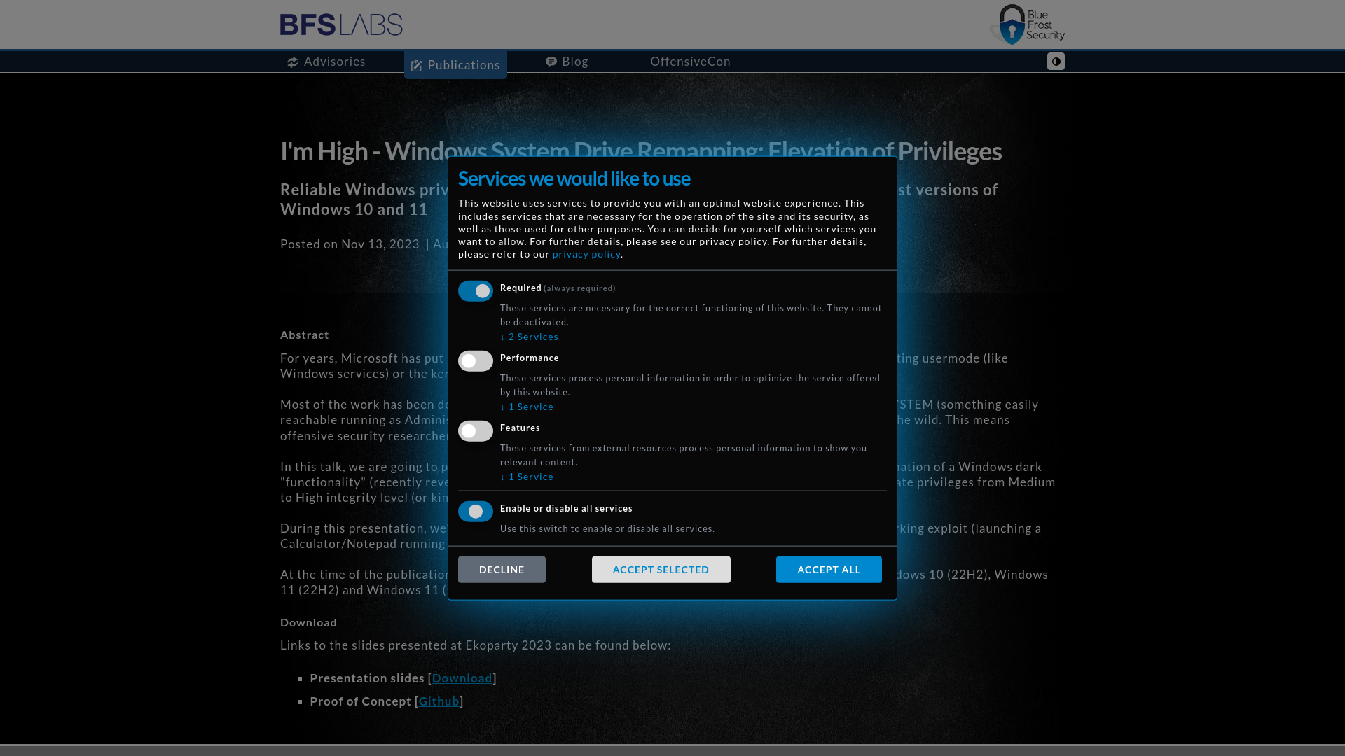 I'm High - Windows System Drive Remapping: Elevation of Privileges | Bluefrostsecurity