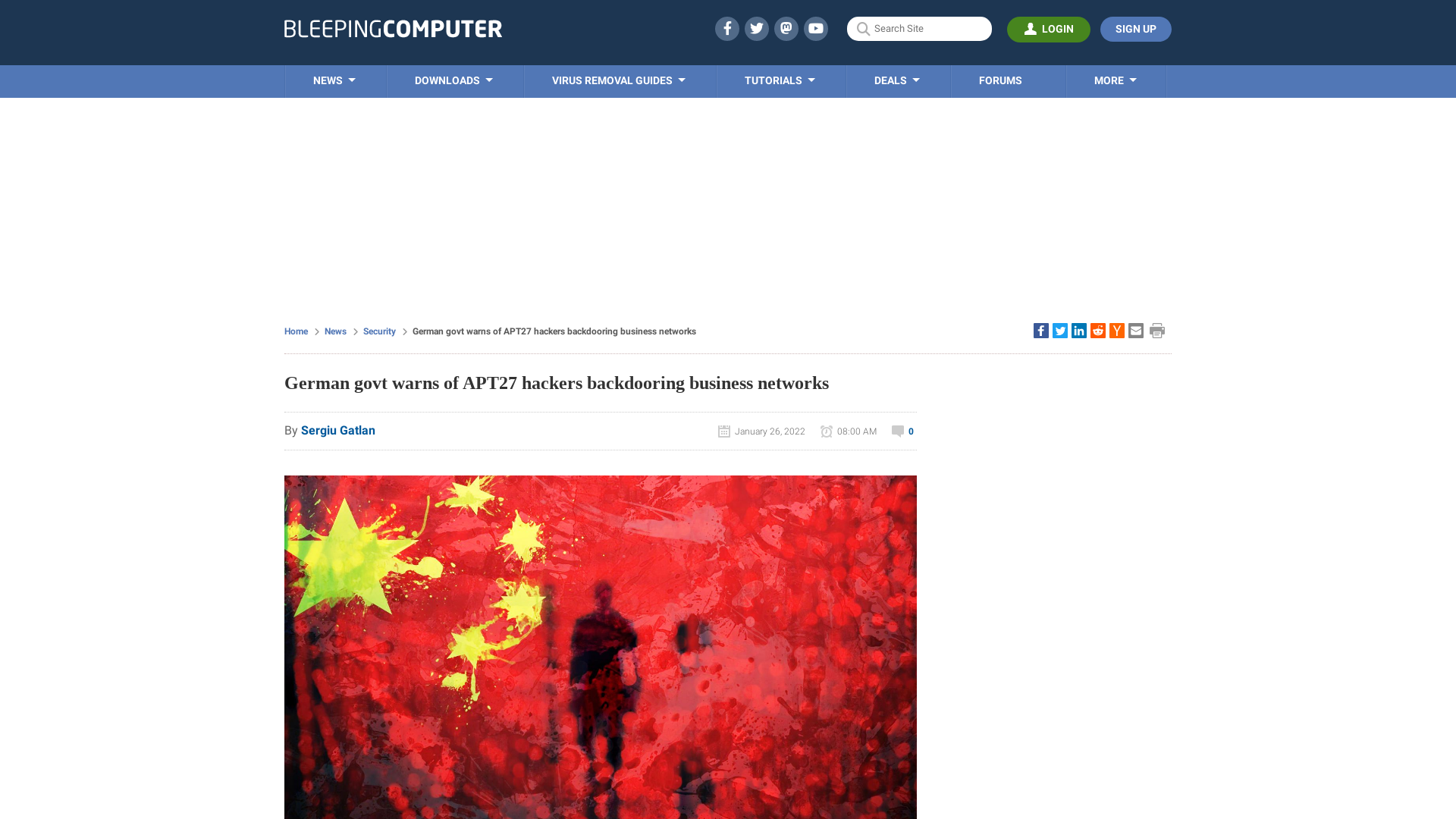 German govt warns of APT27 hackers backdooring business networks