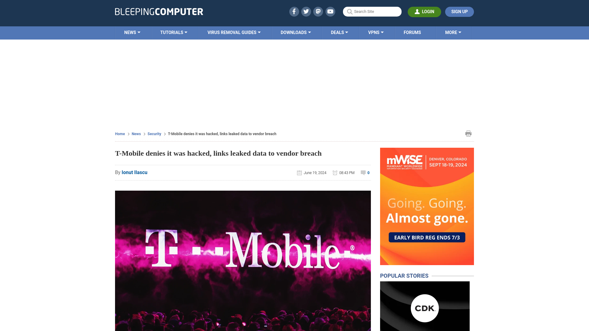 T-Mobile denies it was hacked, links leaked data to vendor breach