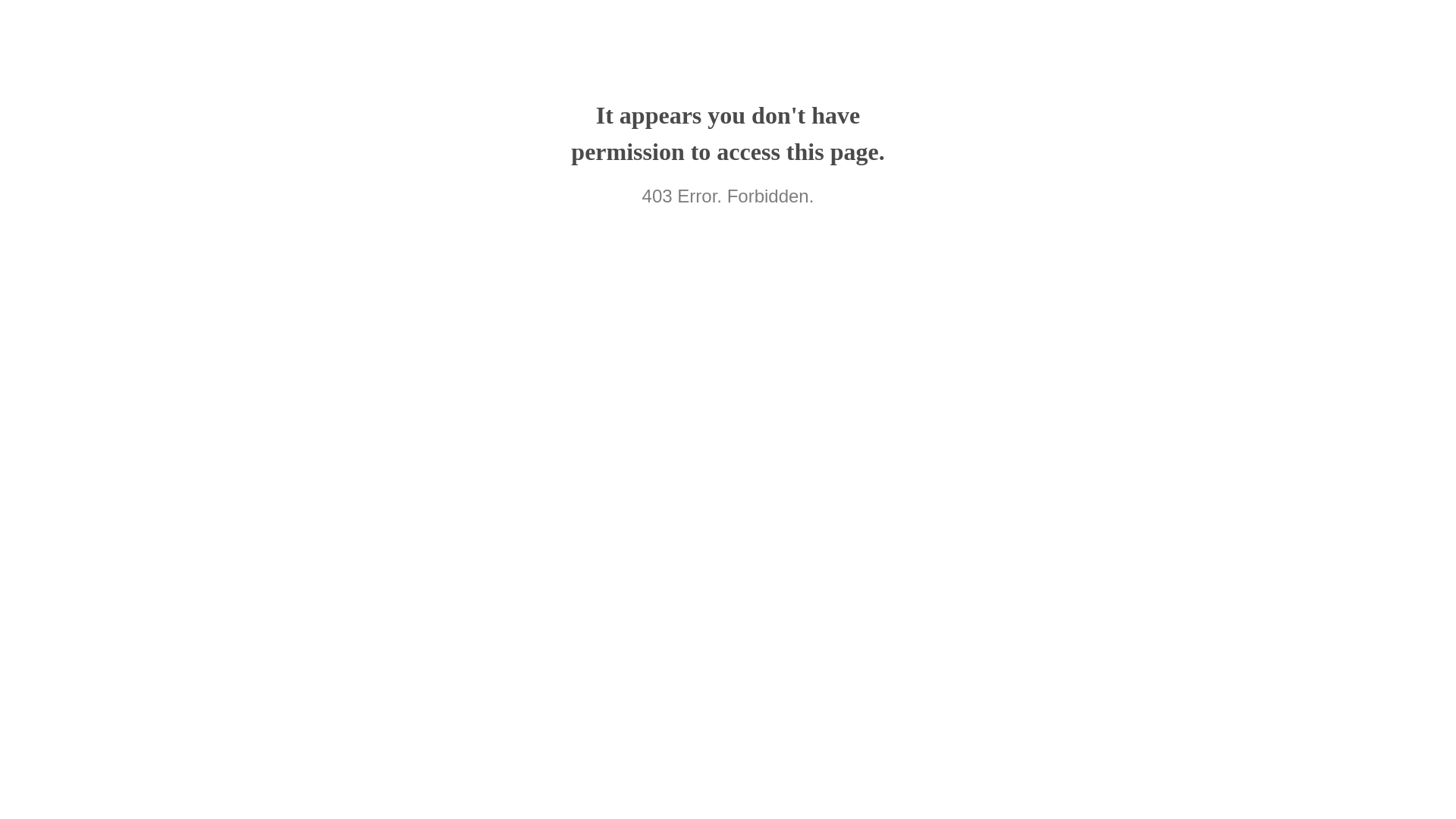 403 Error