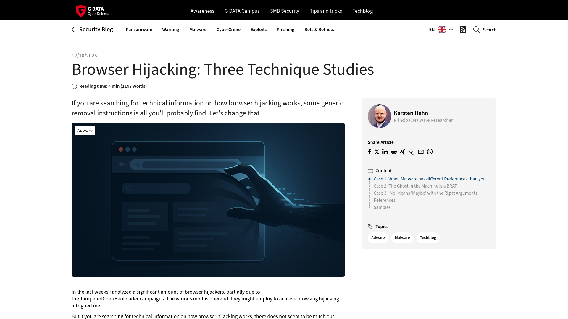 Browser Hijacking Techniques: Some education required