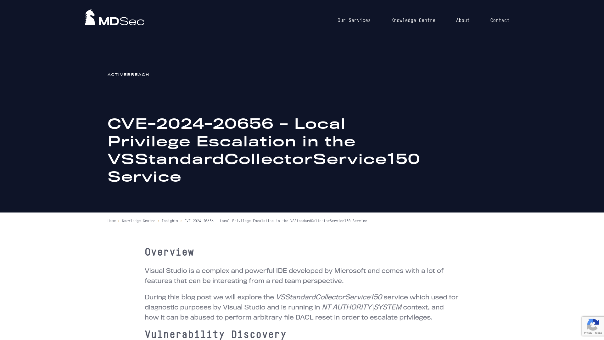 CVE-2024-20656 - Local Privilege Escalation in the VSStandardCollectorService150 Service - MDSec