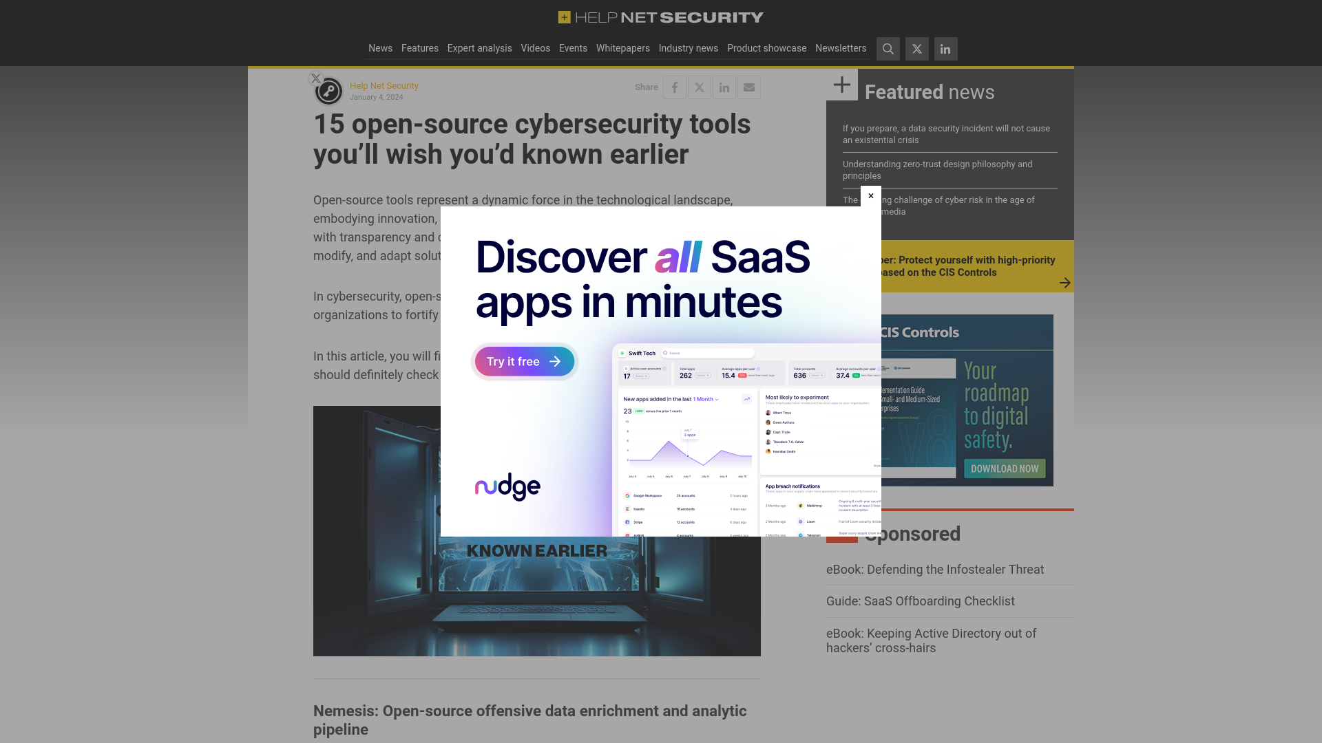 15 open-source cybersecurity tools you'll wish you'd known earlier - Help Net Security