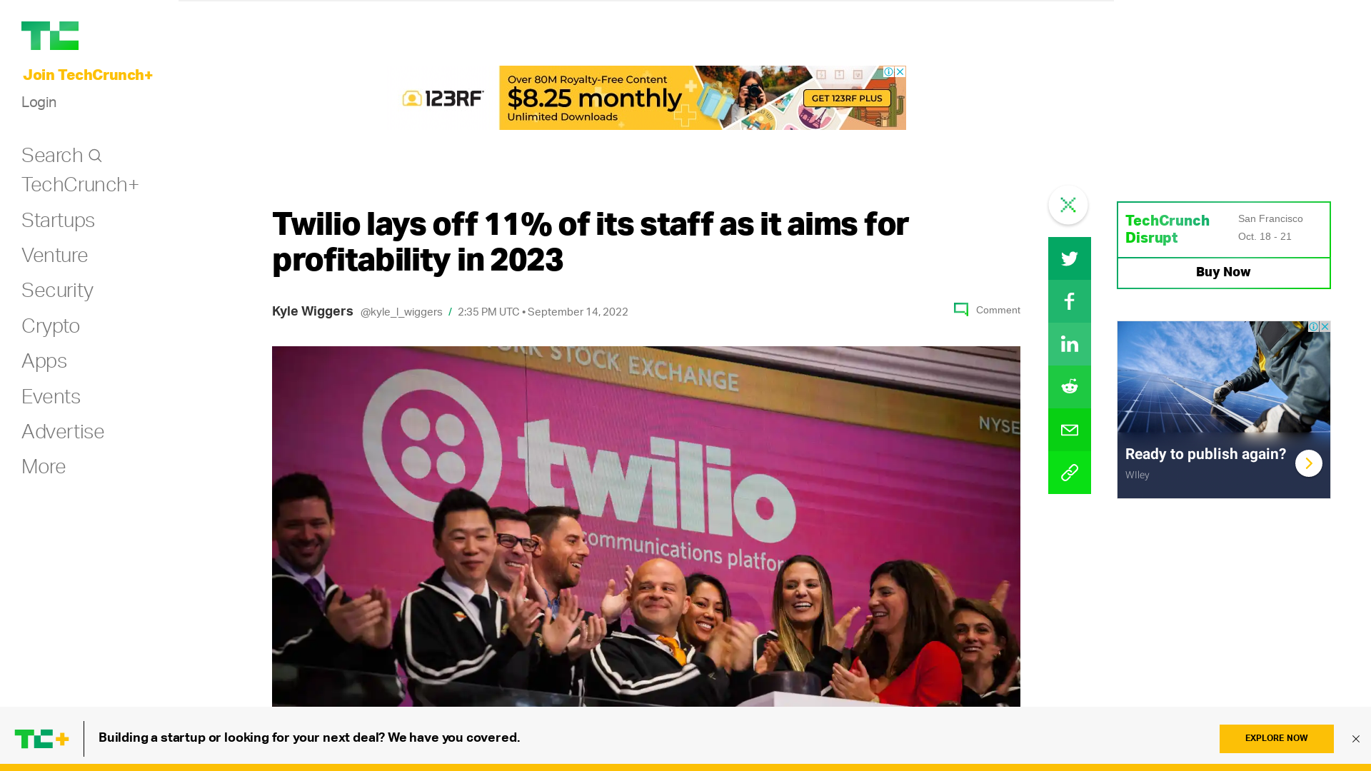 Twilio lays off 11% of its staff as it aims for profitability in 2023 | TechCrunch