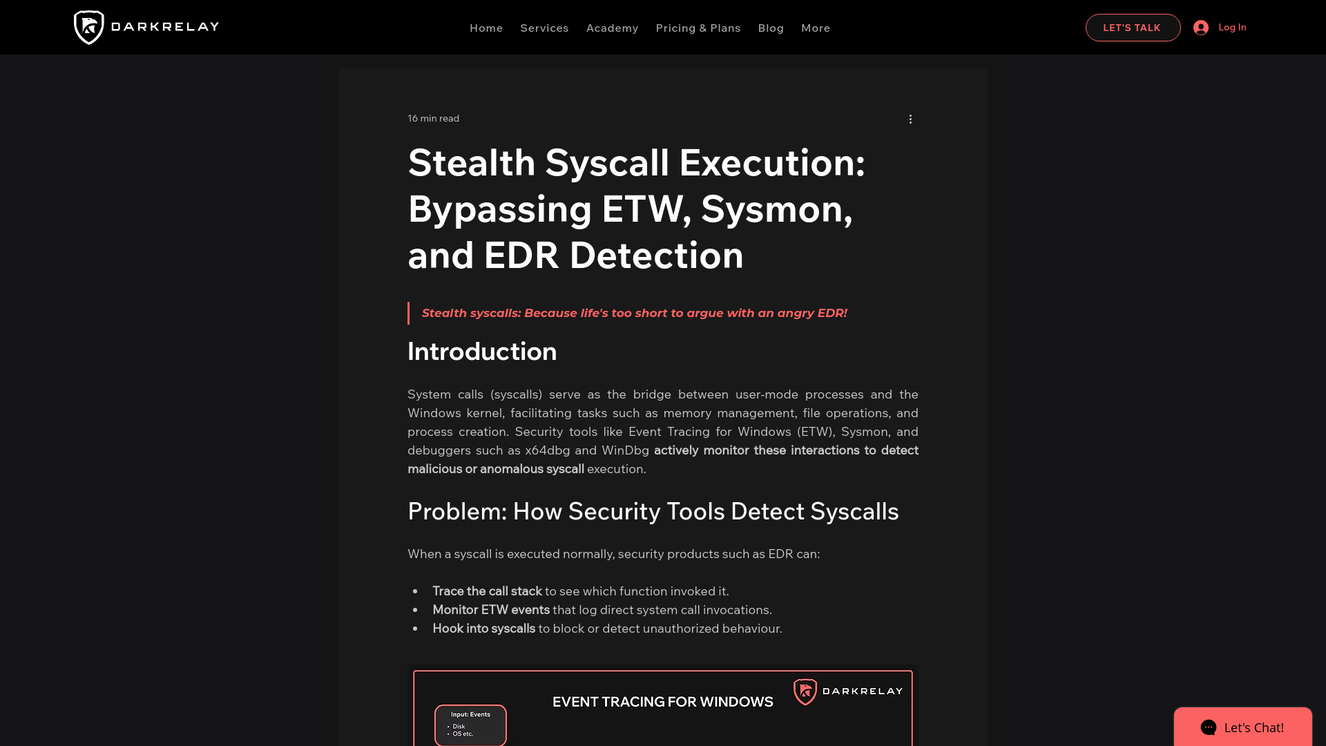 Stealth Syscall Execution: Bypassing ETW, Sysmon, and EDR Detection