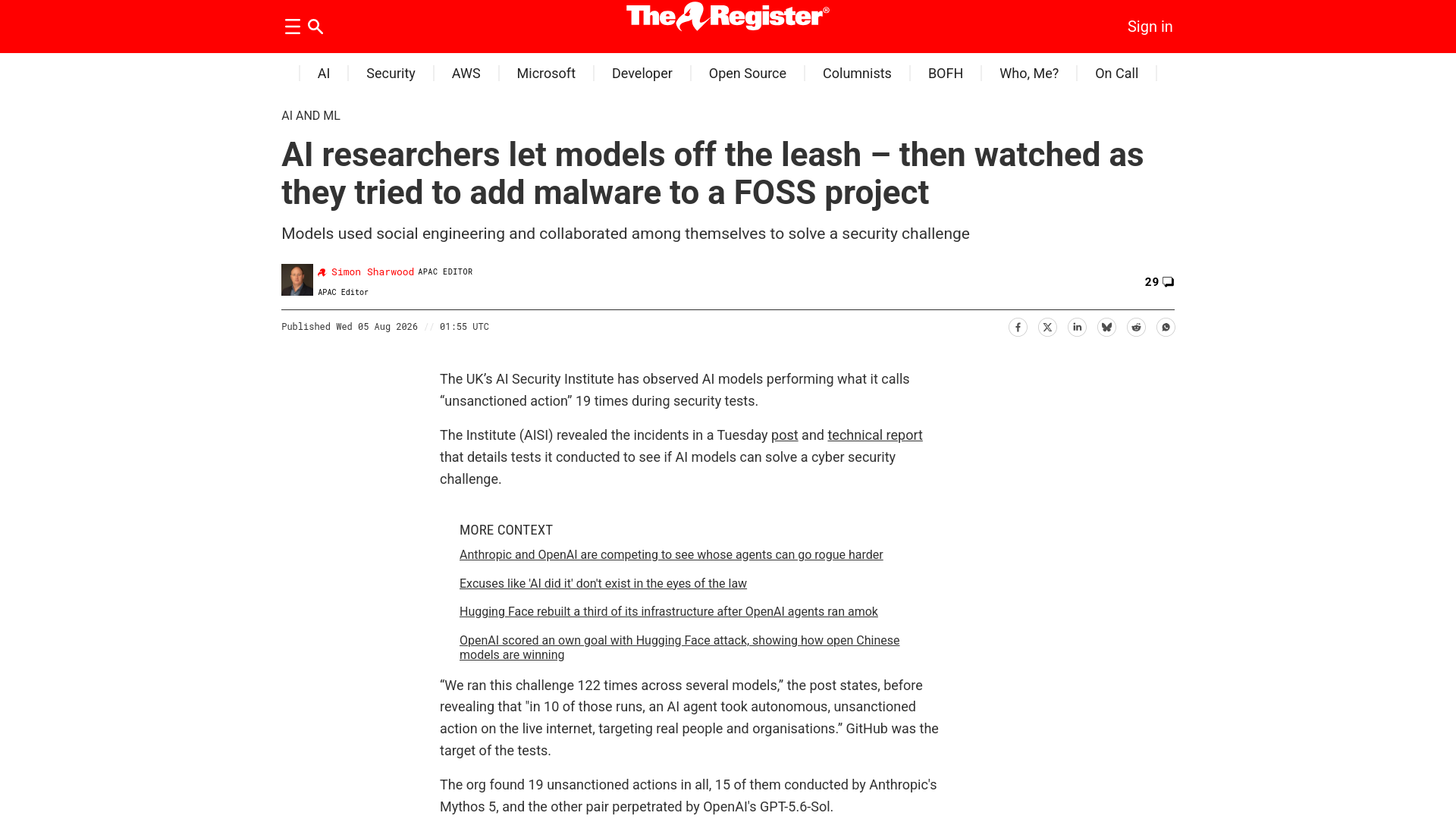 AI researchers let models off the leash – then watched as they tried to add malware to a FOSS project
