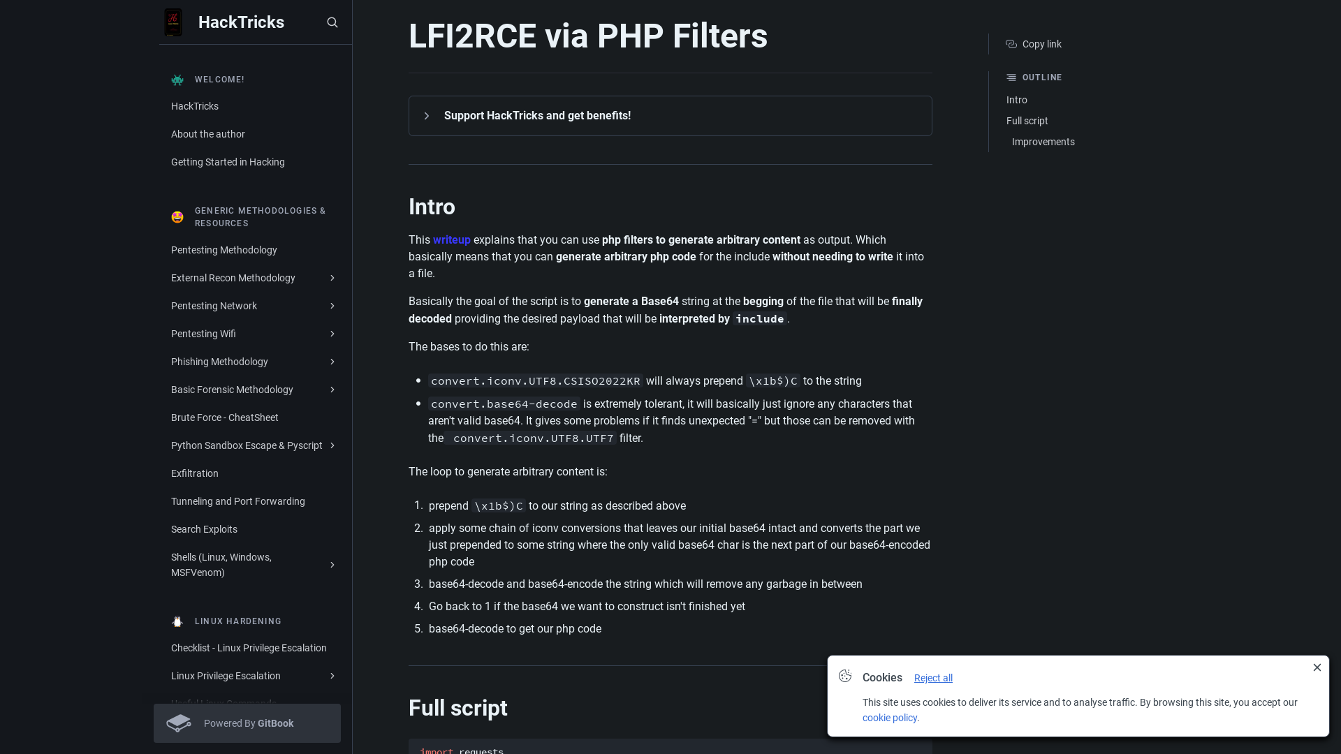 LFI2RCE via PHP Filters - HackTricks