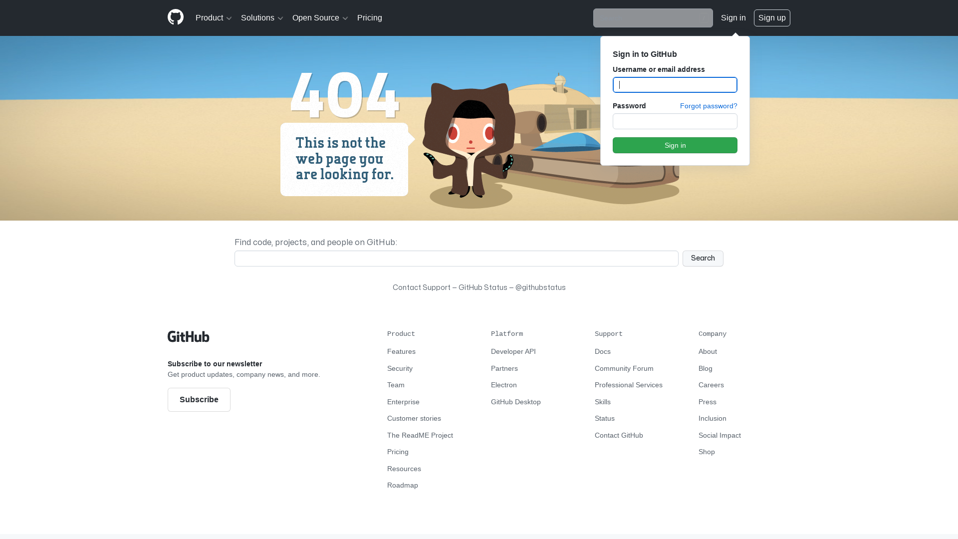 Page not found · GitHub · GitHub