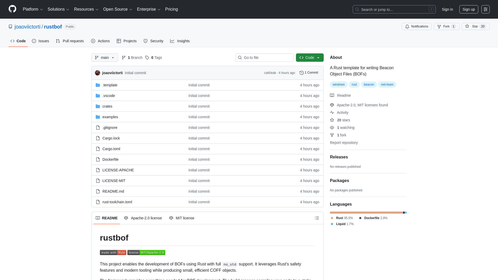 GitHub - joaoviictorti/rustbof: A Rust template for writing Beacon Object Files (BOFs)