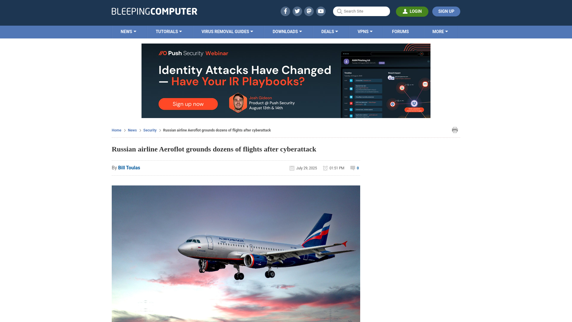 Russian airline Aeroflot grounds dozens of flights after cyberattack