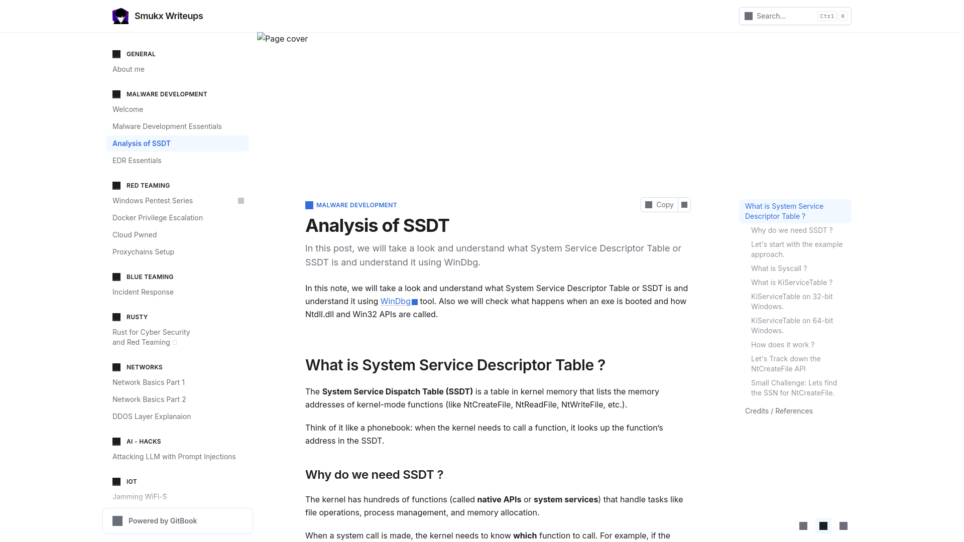 Analysis of SSDT | Smukx Writeups