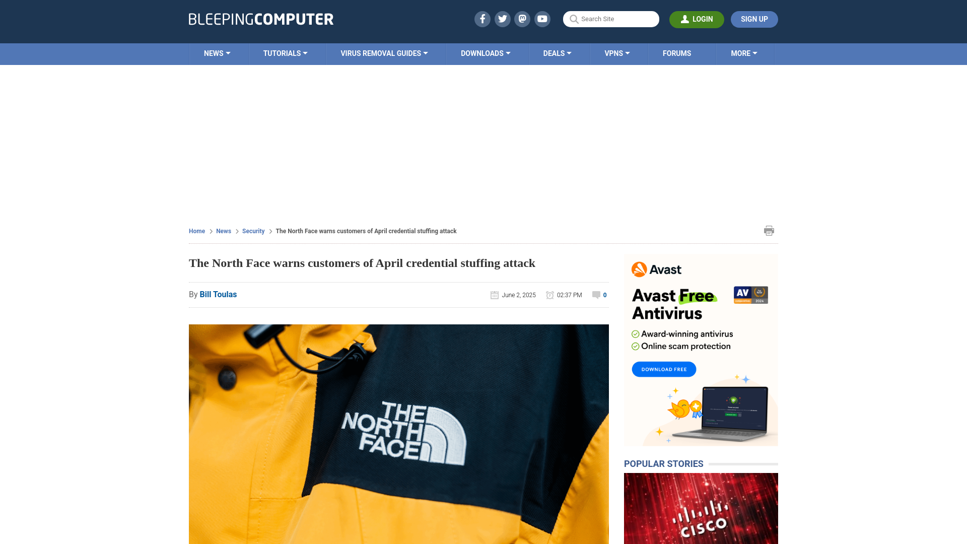 The North Face warns customers of April credential stuffing attack