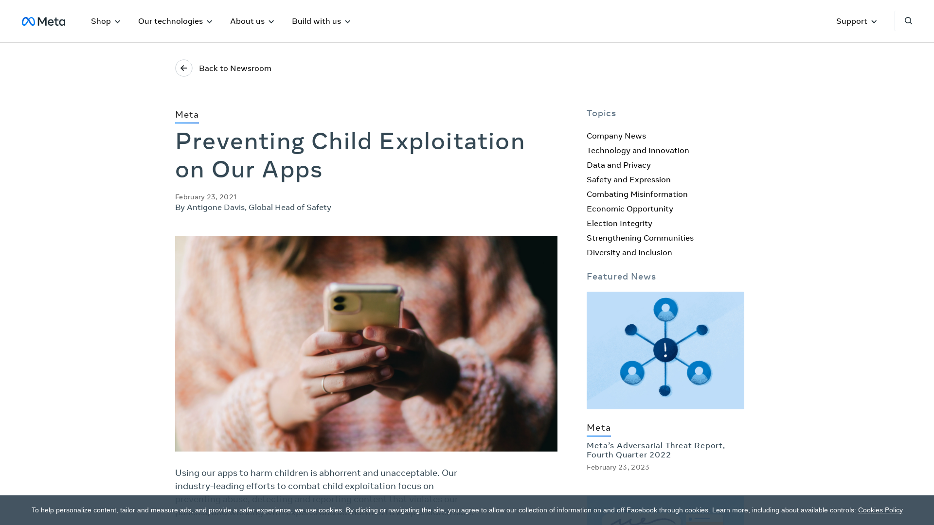 Preventing Child Exploitation on Our Apps | Meta