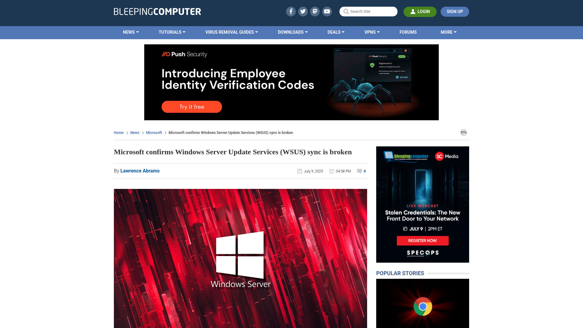Microsoft confirms Windows Server Update Services (WSUS) sync is broken
