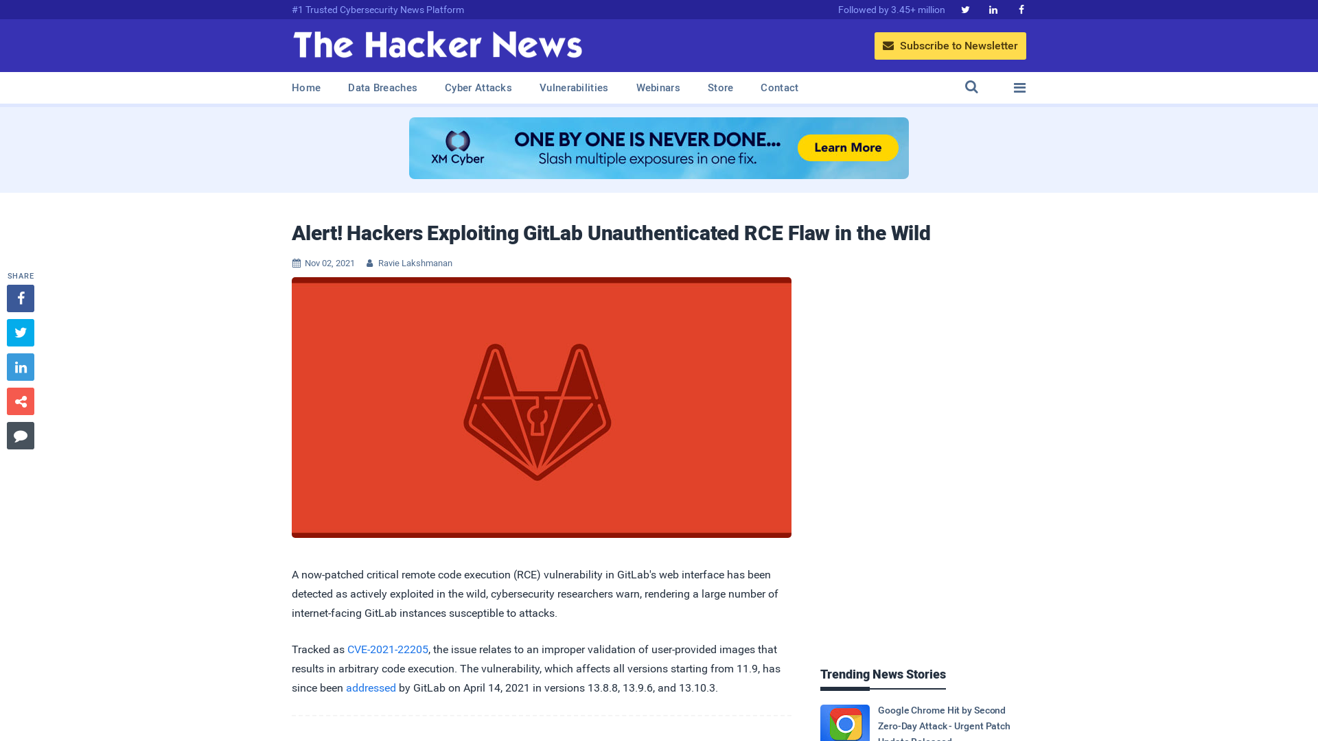 Alert! Hackers Exploiting GitLab Unauthenticated RCE Flaw in the Wild