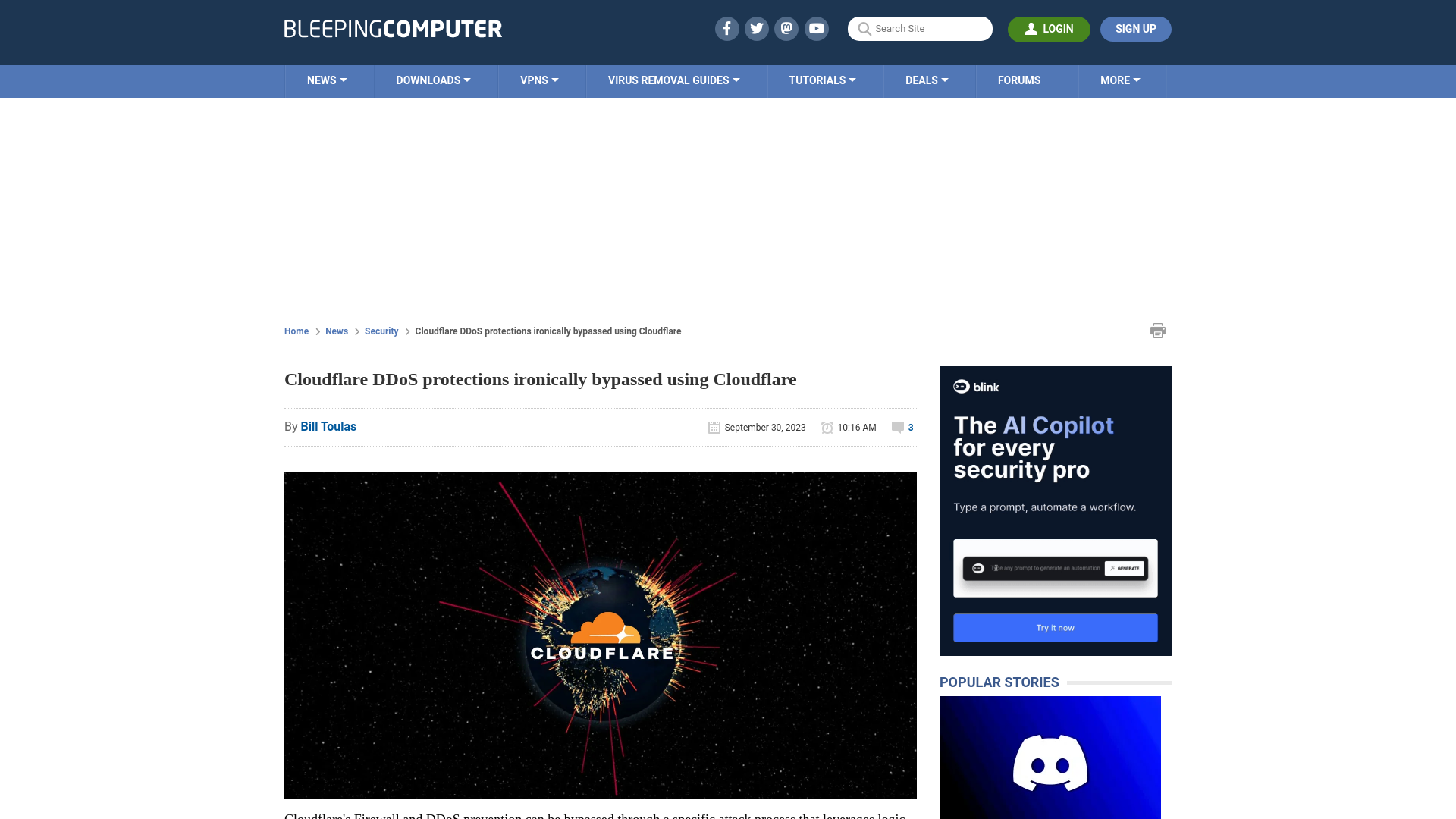 Cloudflare DDoS protections ironically bypassed using Cloudflare