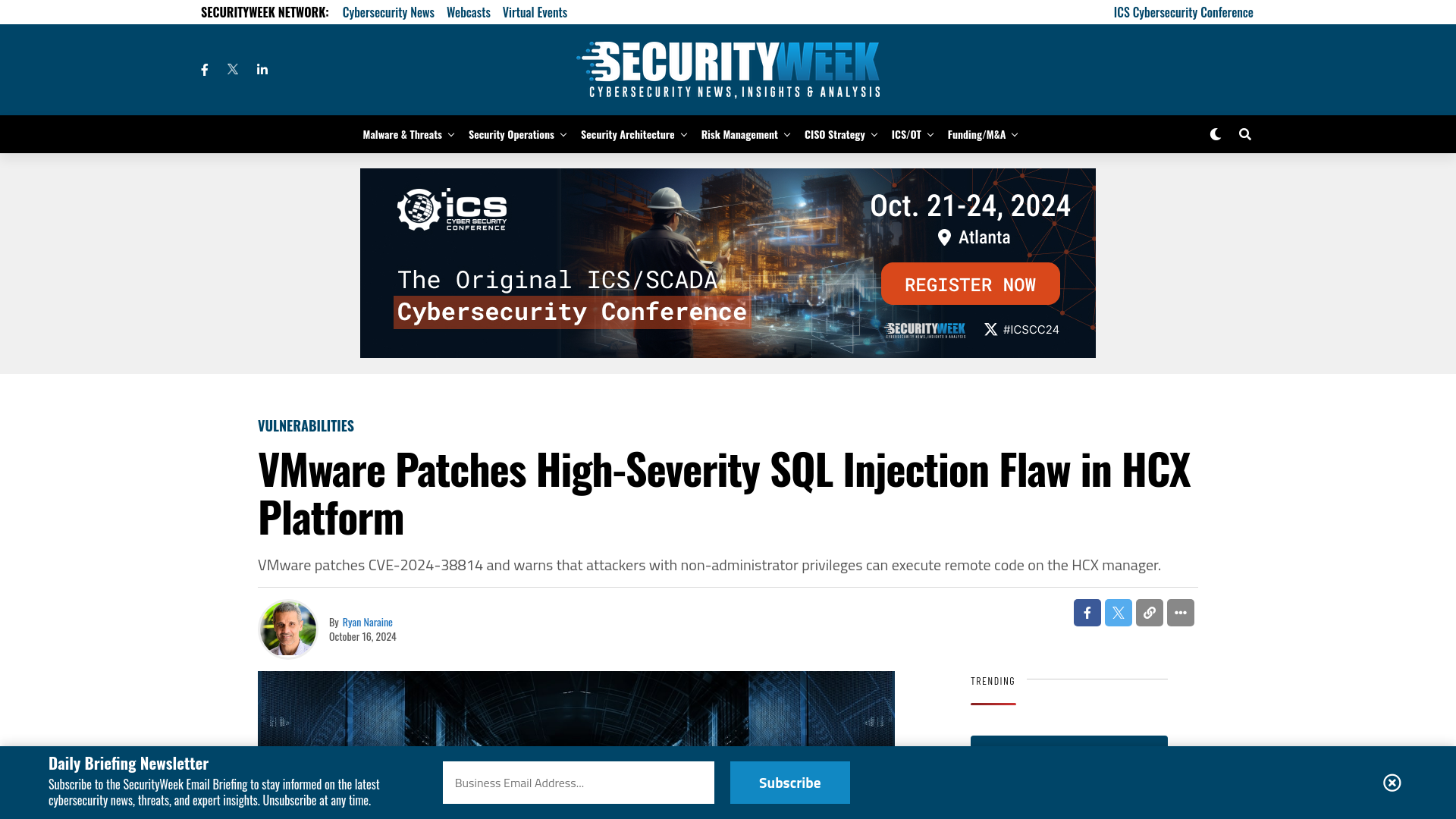 VMware Patches High-Severity SQL Injection Flaw in HCX Platform - SecurityWeek